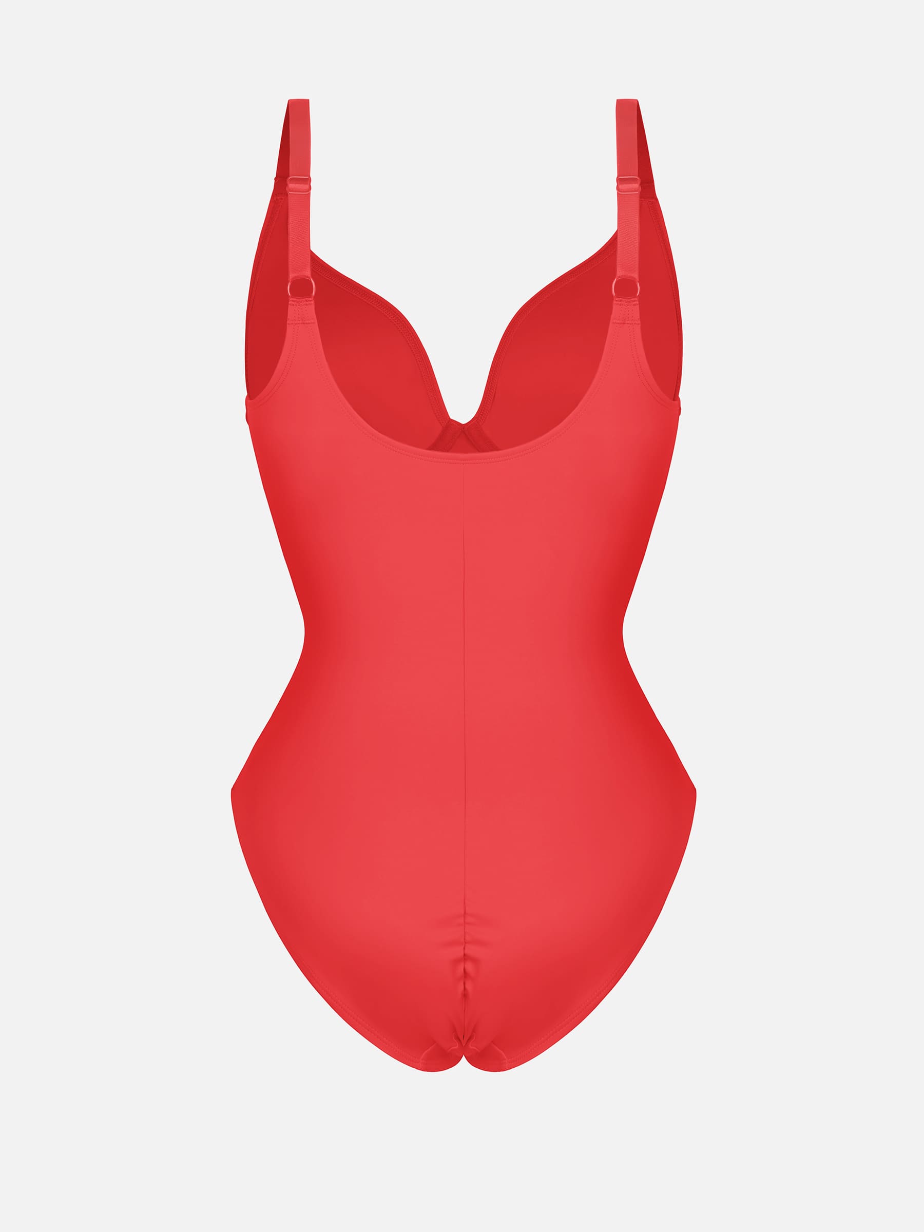 Feelingirl V Neck Adjustable Straps Tummy Control Bodysuit