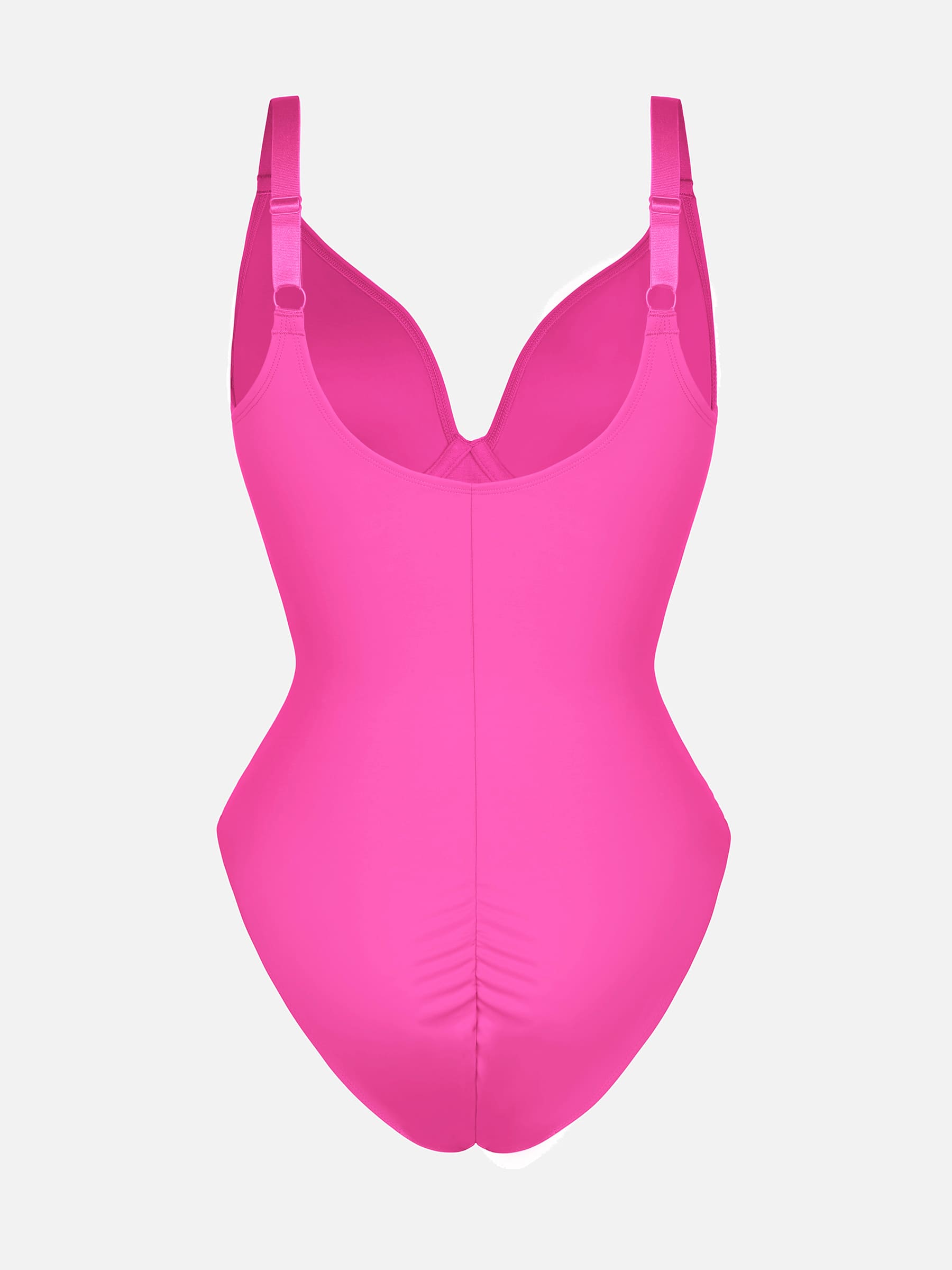 Feelingirl V Neck Adjustable Straps Tummy Control Bodysuit