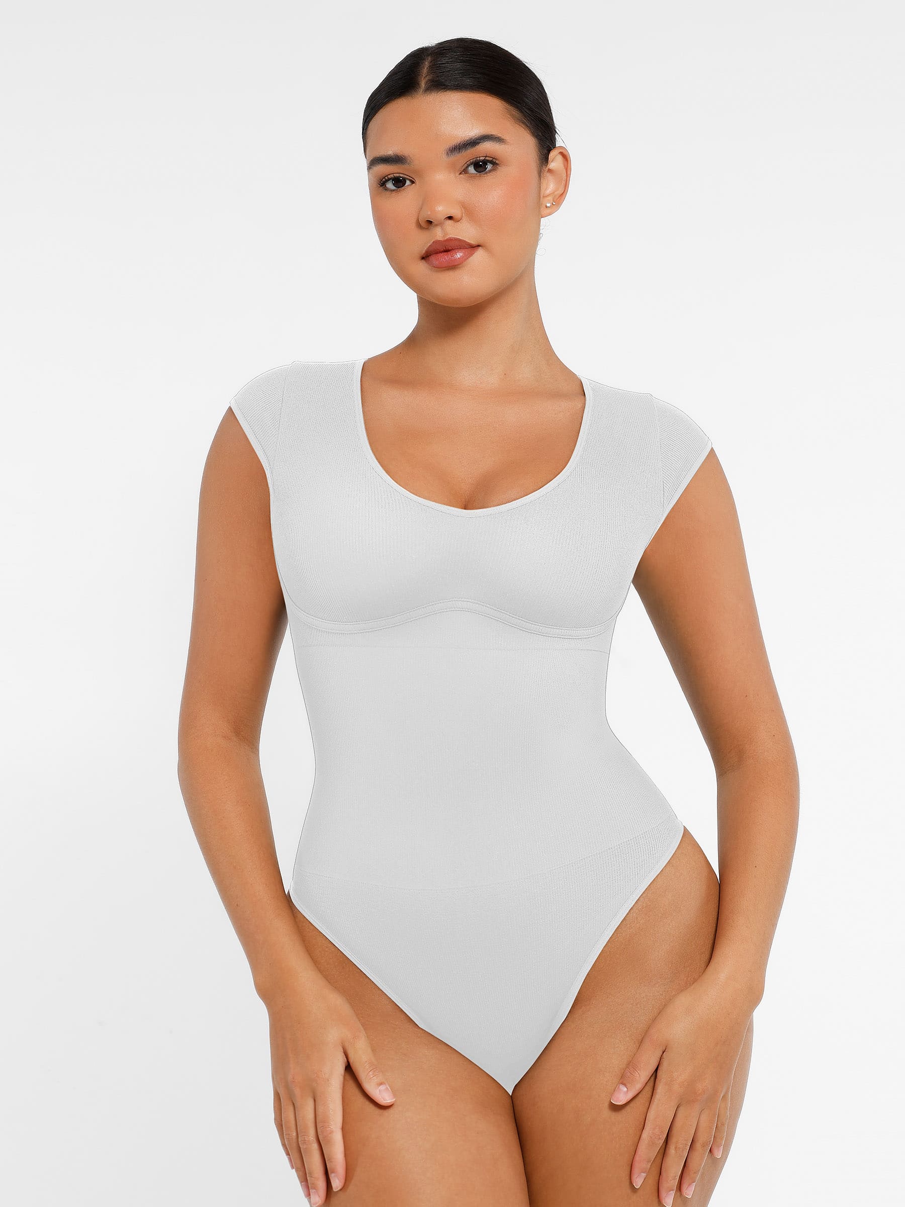 Feelingirl Bodysuit Tummy Control Shapewear Body Shaper Jumpsuit Top Going Out Shirt