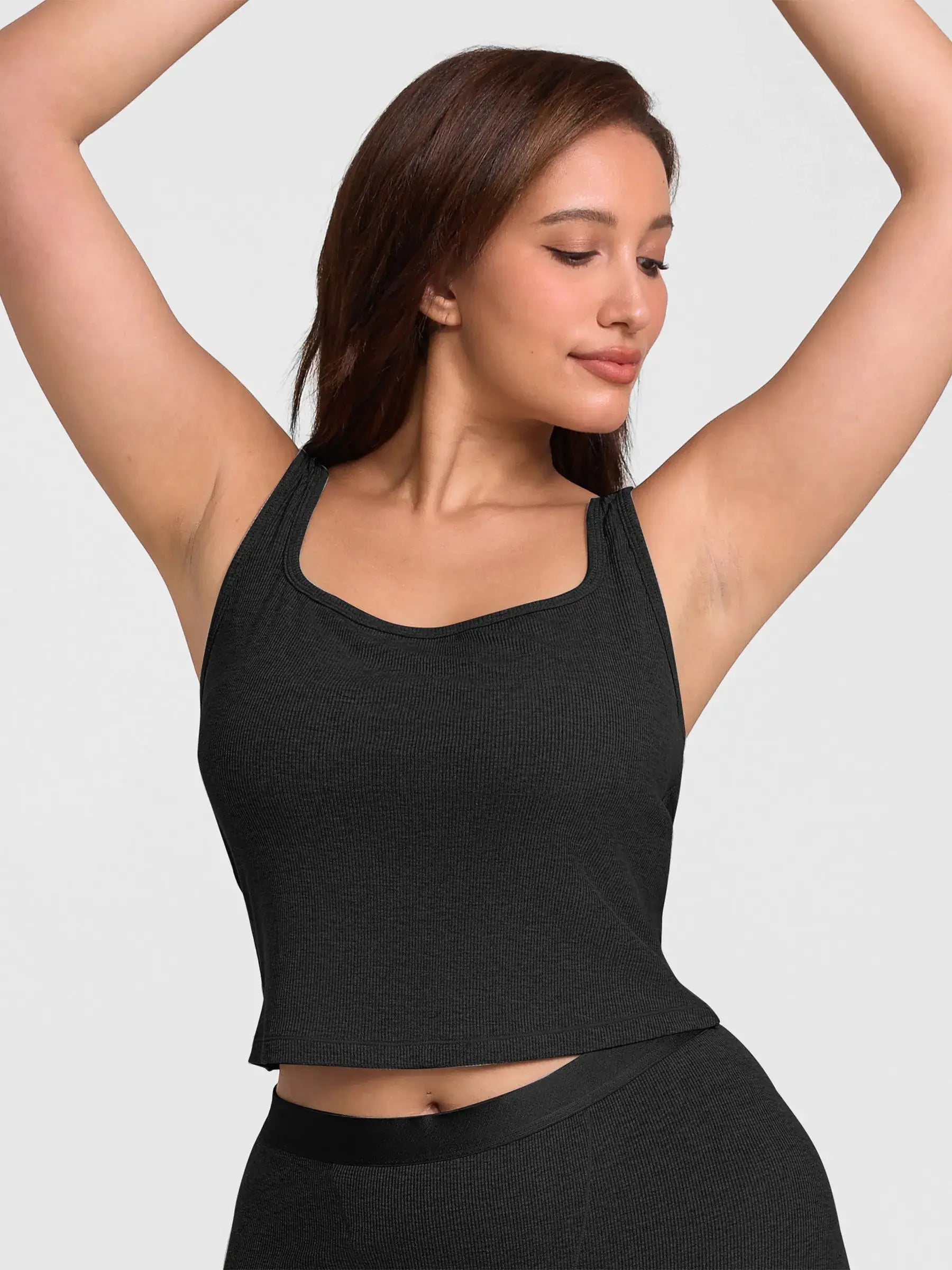 Feelingirl Breathable Ribbed Sleeveless Tank Top