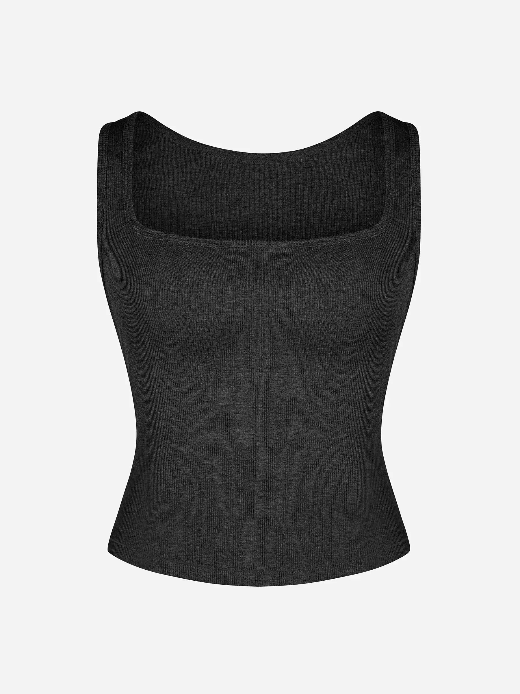 Feelingirl Breathable Ribbed Sleeveless Tank Top