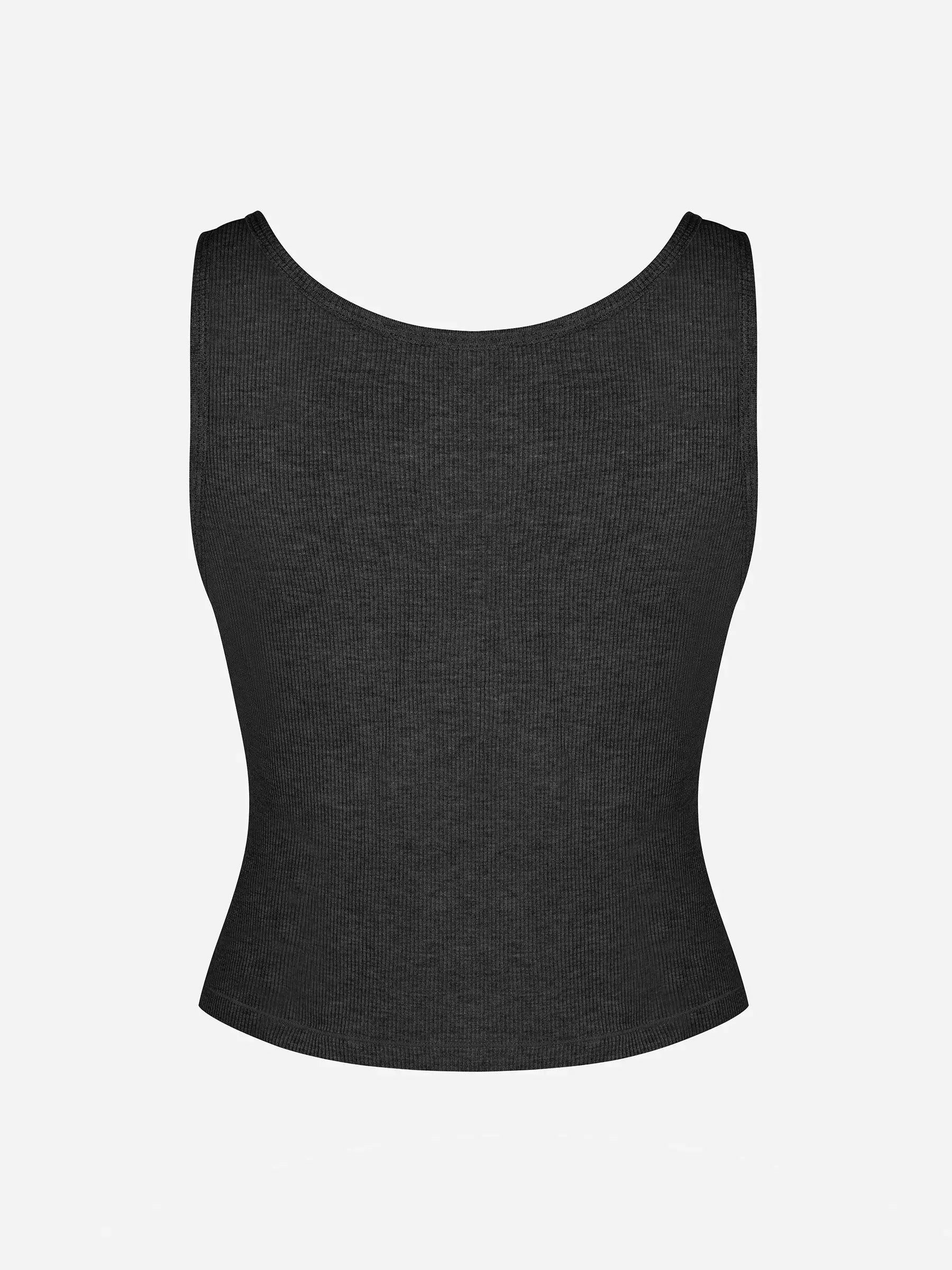 Feelingirl Breathable Ribbed Sleeveless Tank Top
