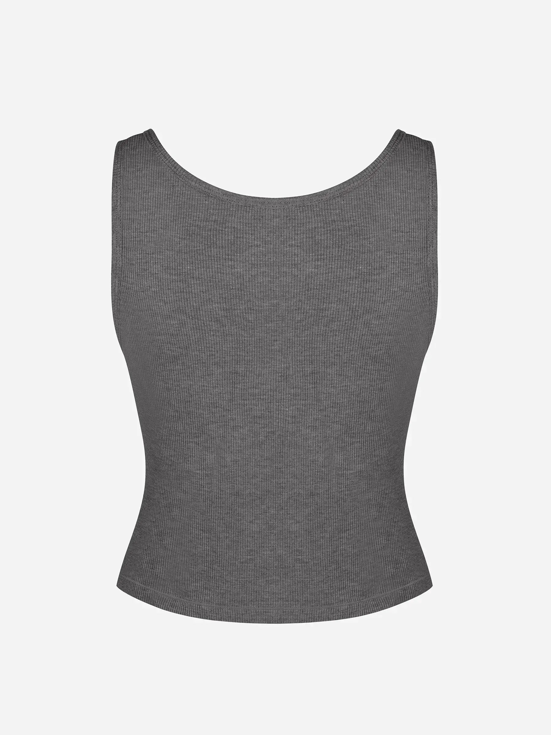 Feelingirl Breathable Ribbed Sleeveless Tank Top