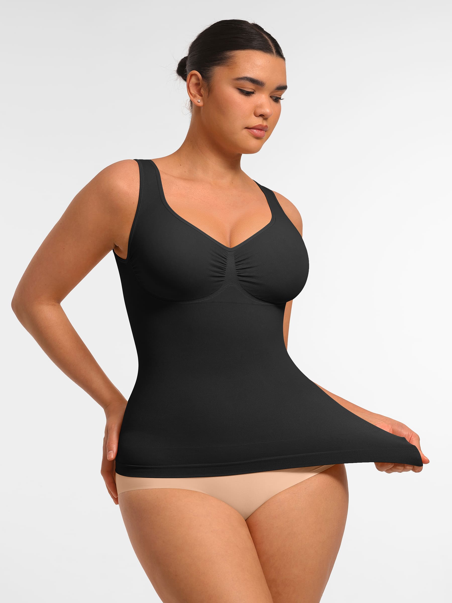 Feelingirl Bust Support Waist and Abdomen Control Shape Wide Straps Tank Top