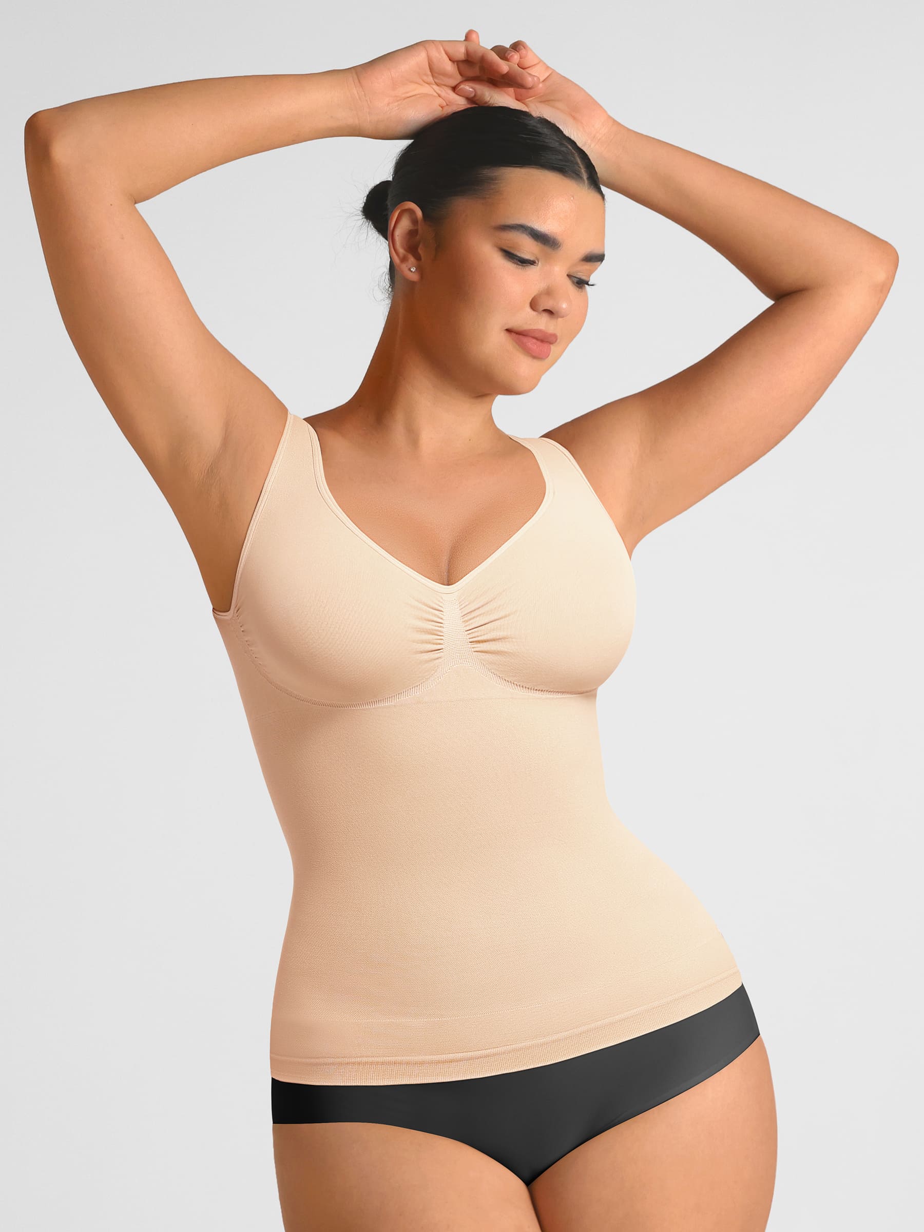 Feelingirl Bust Support Waist and Abdomen Control Shape Wide Straps Tank Top