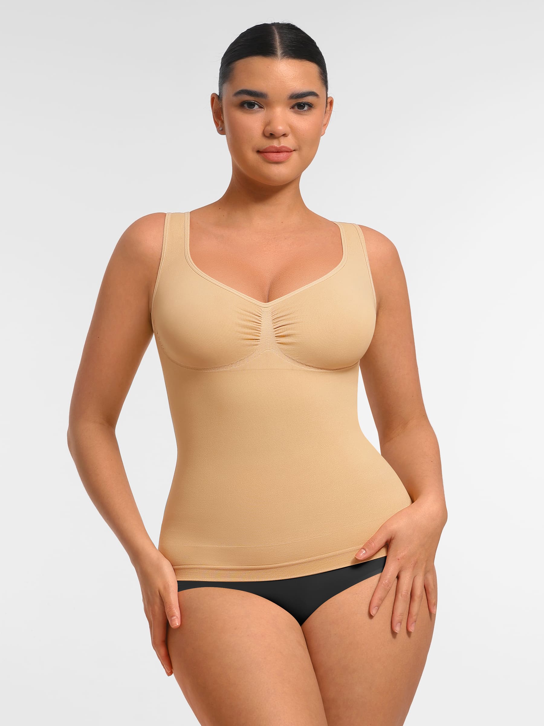 Feelingirl Bust Support Waist and Abdomen Control Shape Wide Straps Tank Top