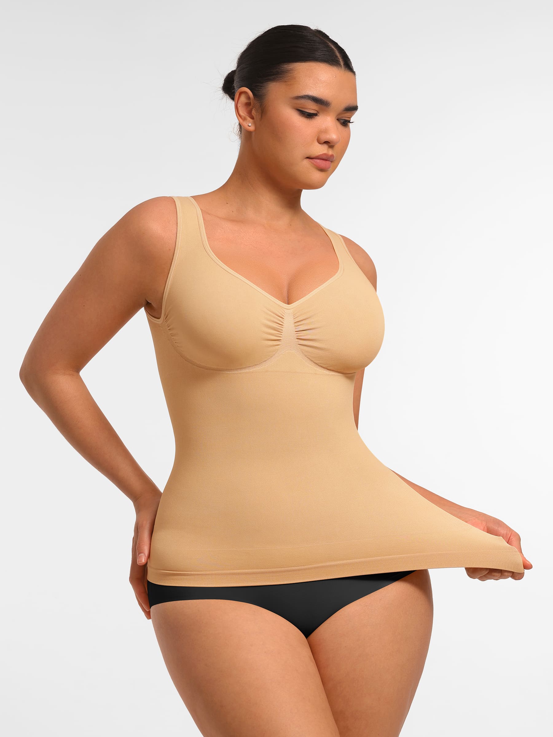 Feelingirl Bust Support Waist and Abdomen Control Shape Wide Straps Tank Top