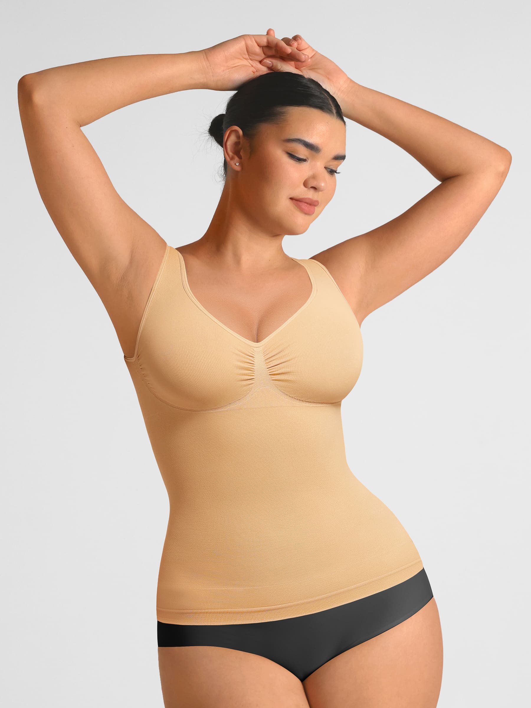 Feelingirl Bust Support Waist and Abdomen Control Shape Wide Straps Tank Top