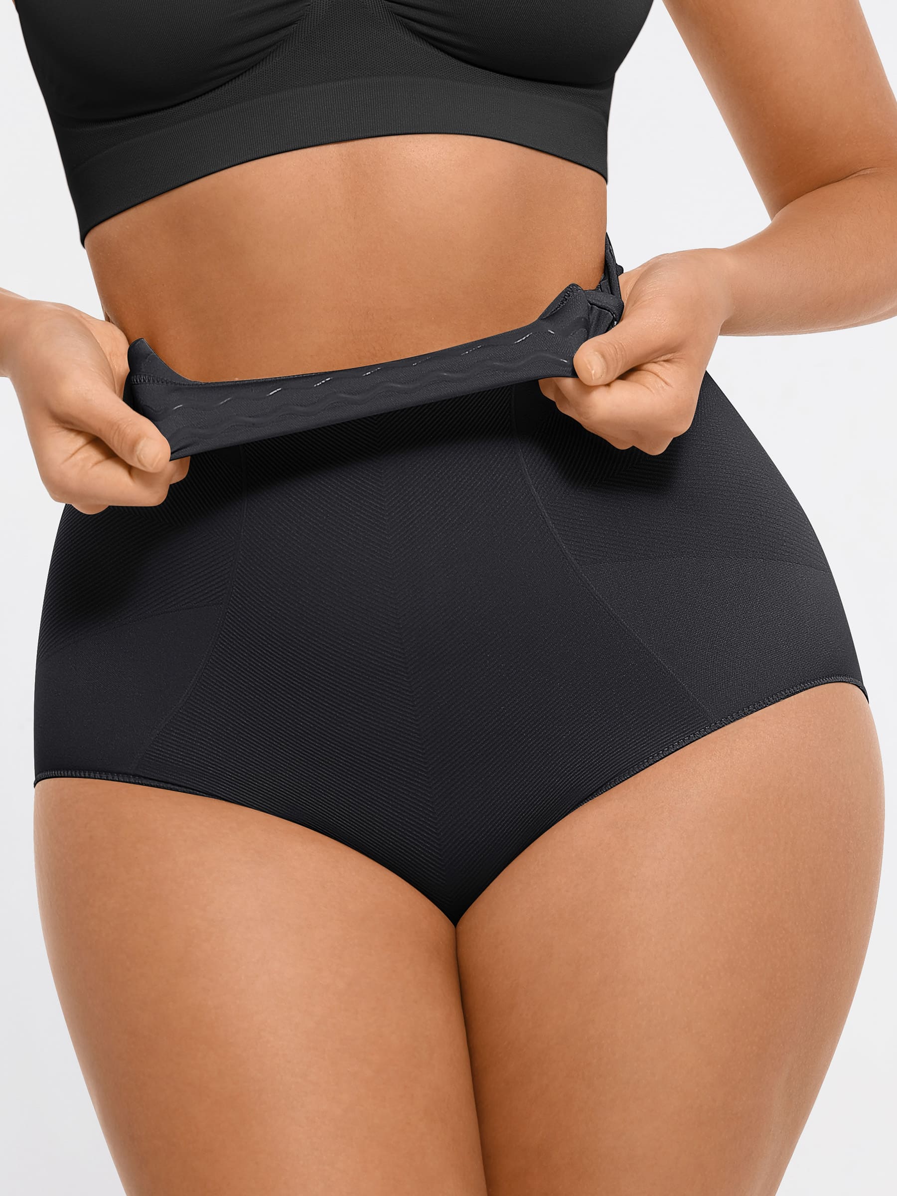Feelingirl High-Waisted Tummy Control Seamless Shapewear Briefs