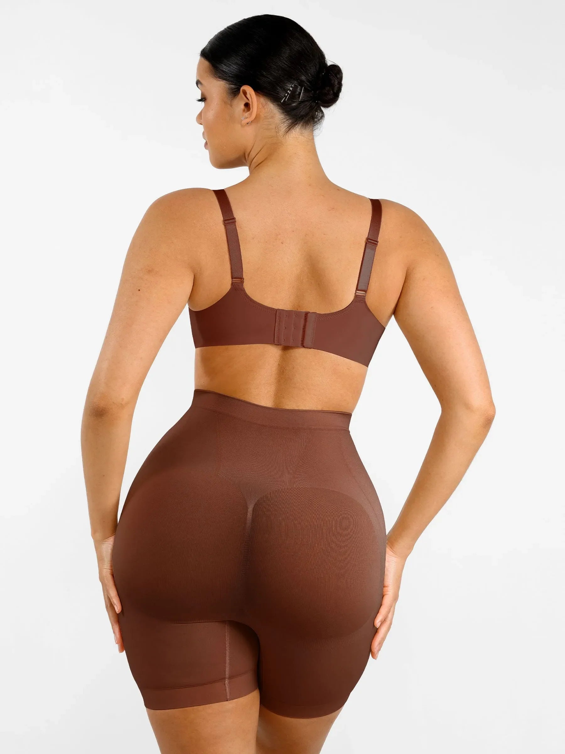 Feelingirl Seamless Comfort Mid Waist Tummy Control Panties Shaping Shorts