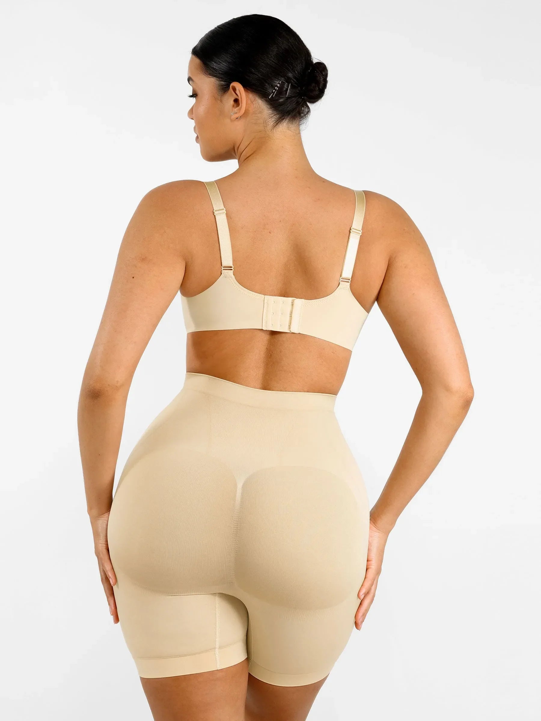 Feelingirl Seamless Comfort Mid Waist Tummy Control Panties Shaping Shorts