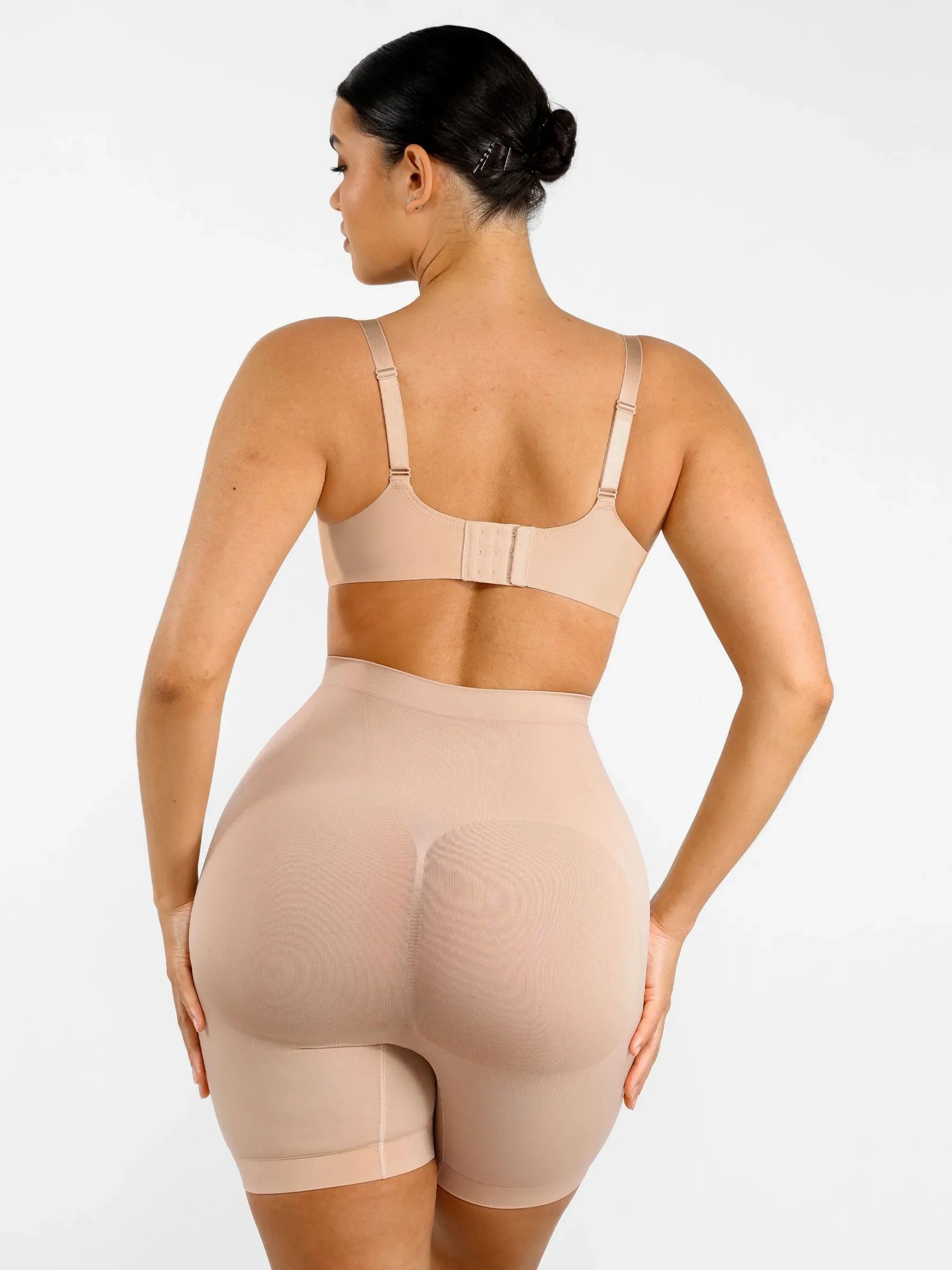 Feelingirl Seamless Comfort Mid Waist Tummy Control Panties Shaping Shorts