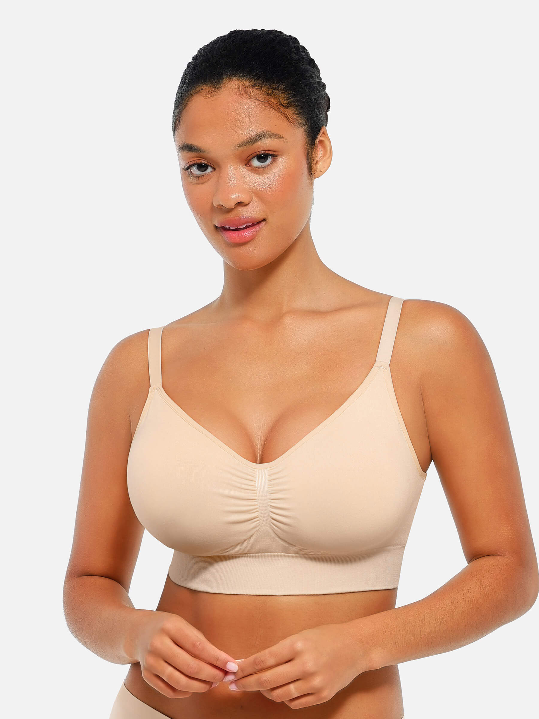 Feelingirl Seamless Everyday Bra with Built-In Soft Padding
