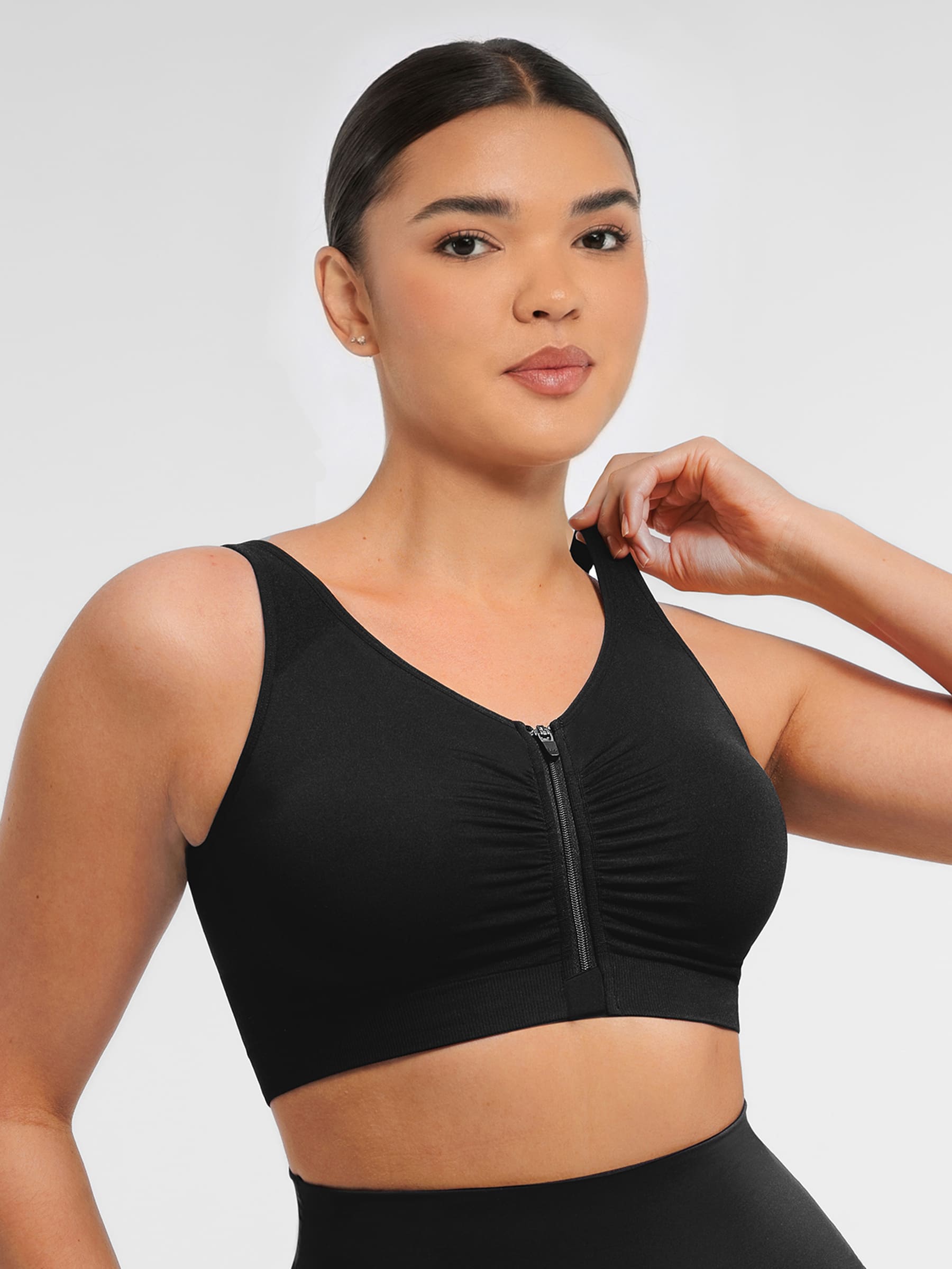 Feelingirl Seamless Front-Opening Zipper Bra