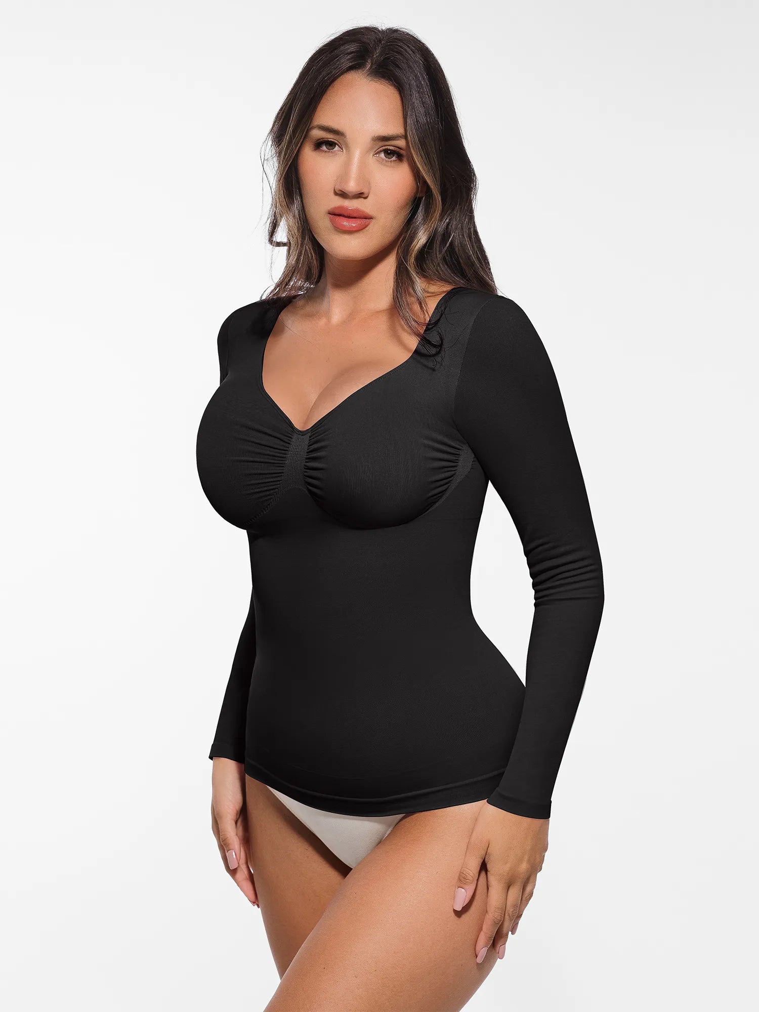 Feelingirl Seamless Long-Sleeve Everyday Shaper Top