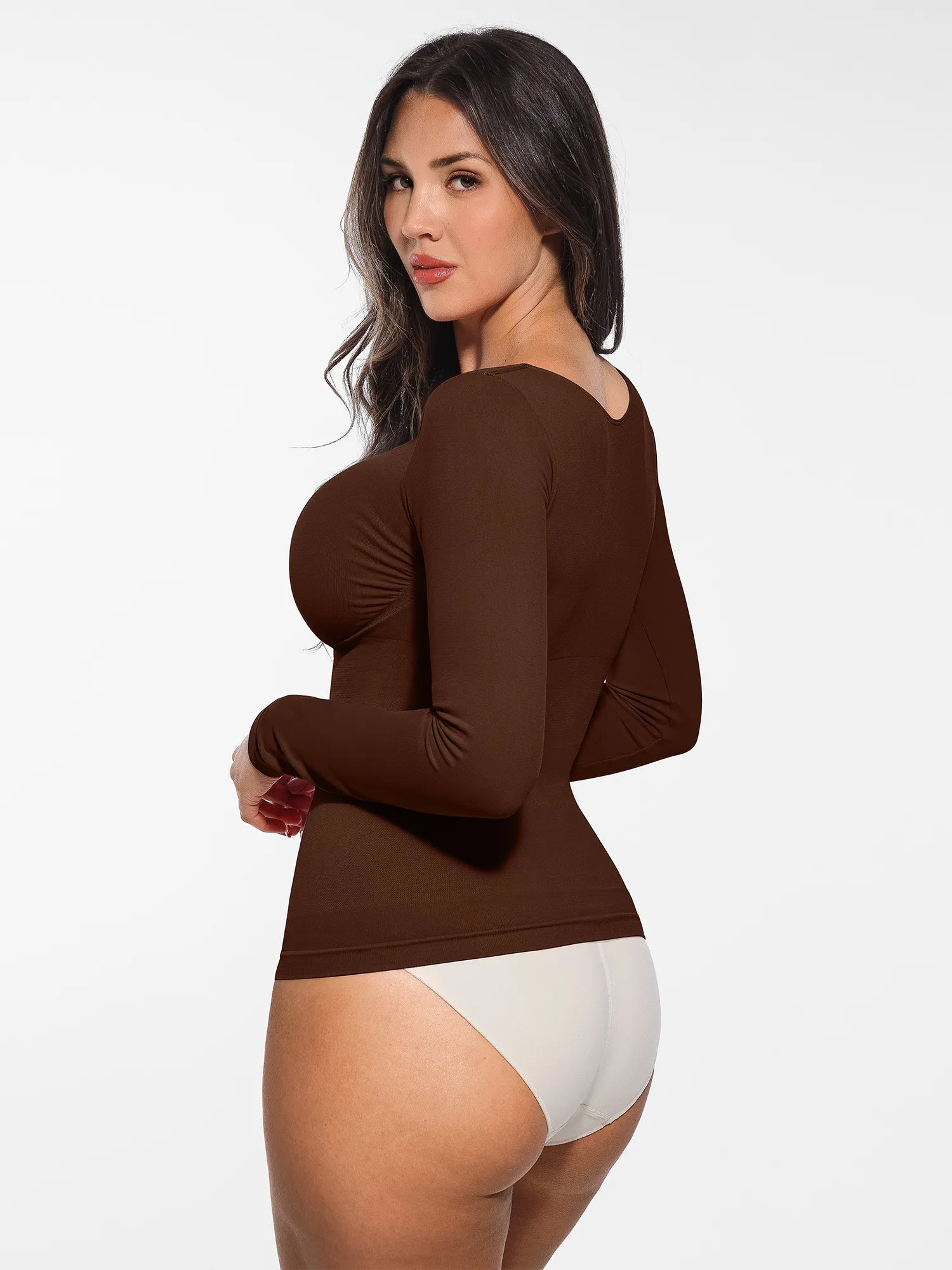 Feelingirl Seamless Long-Sleeve Everyday Shaper Top