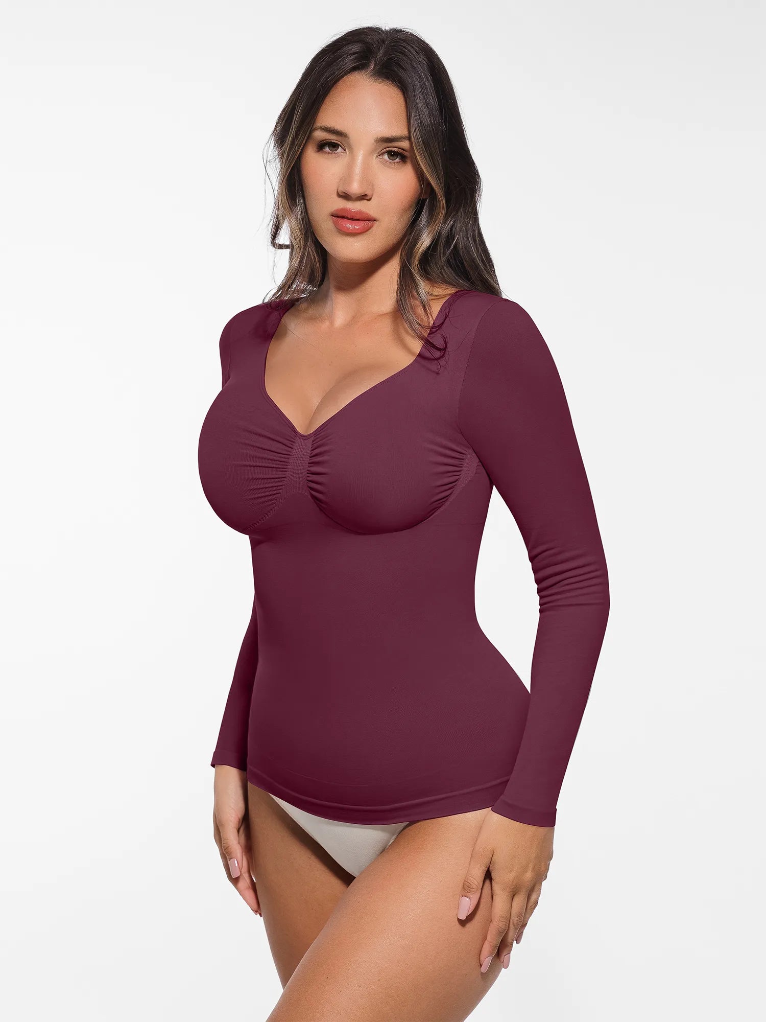 Feelingirl Seamless Long-Sleeve Everyday Shaper Top