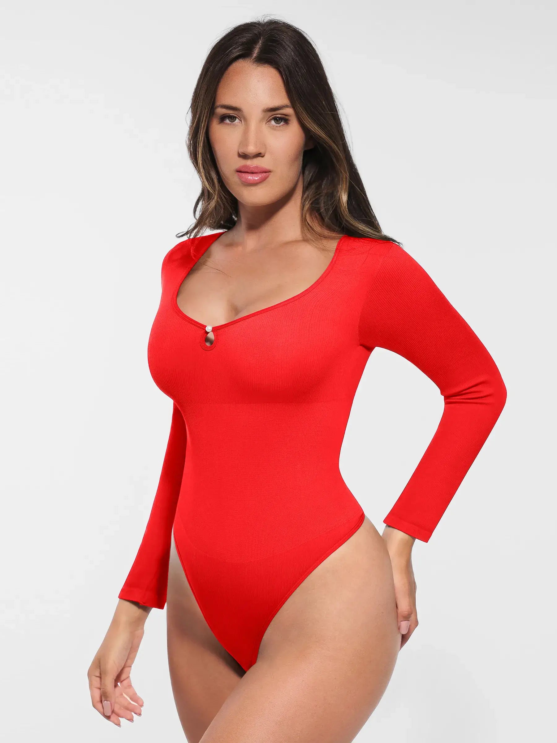 Feelingirl Seamless Ribbed Bodysuit