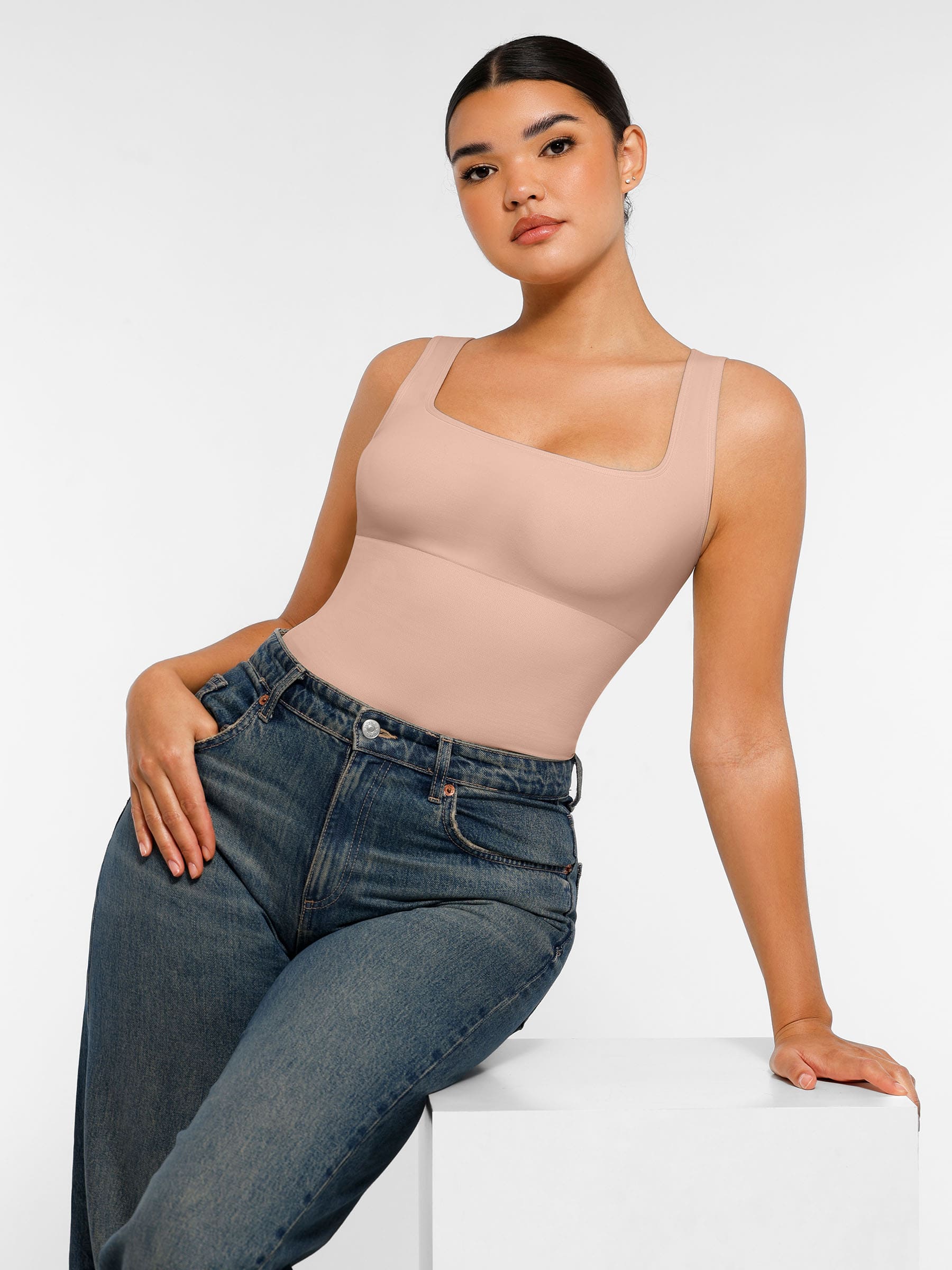 Feelingirl Seamless Shapewear Thong Bodysuit