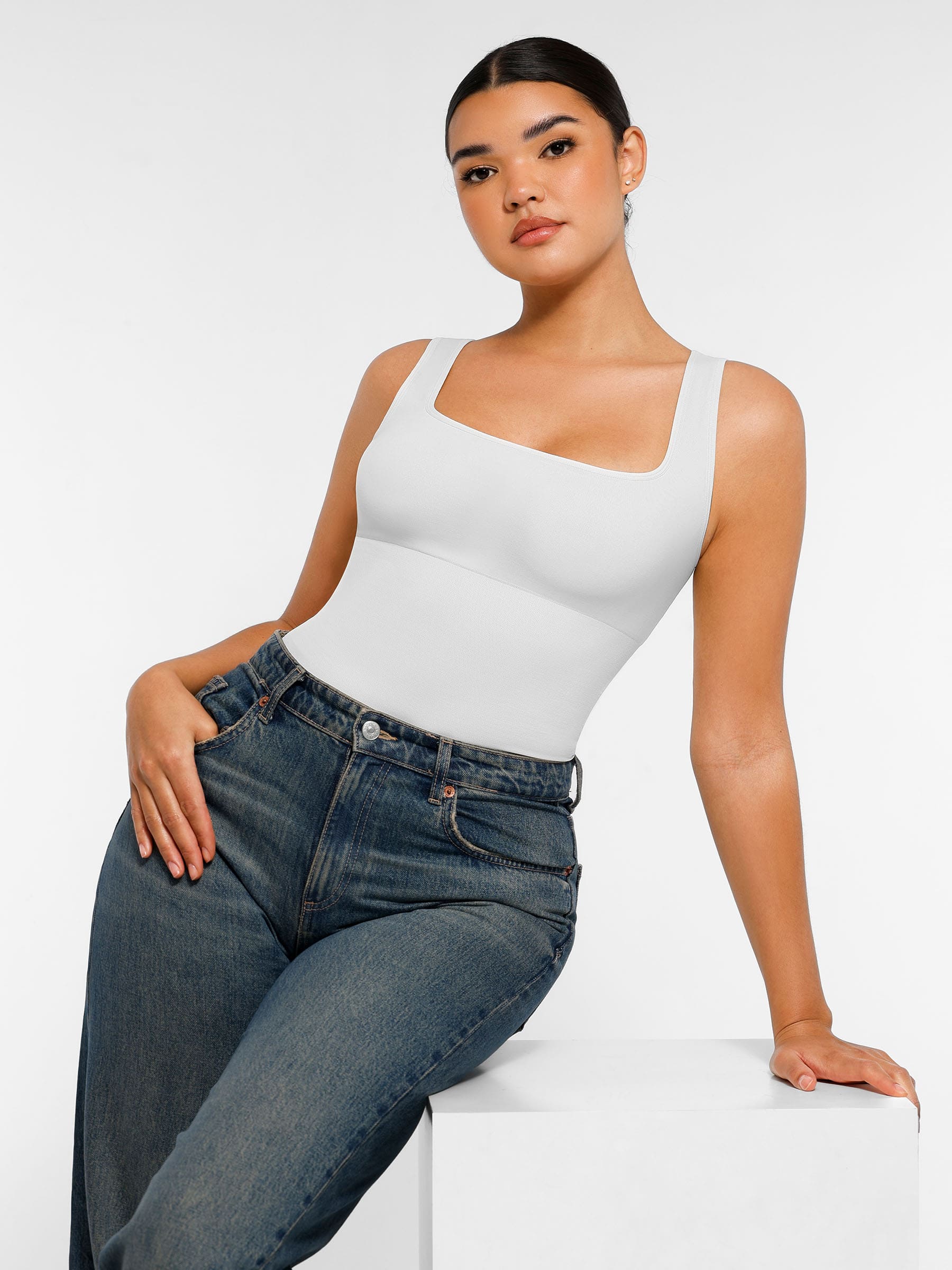 Feelingirl Seamless Shapewear Thong Bodysuit