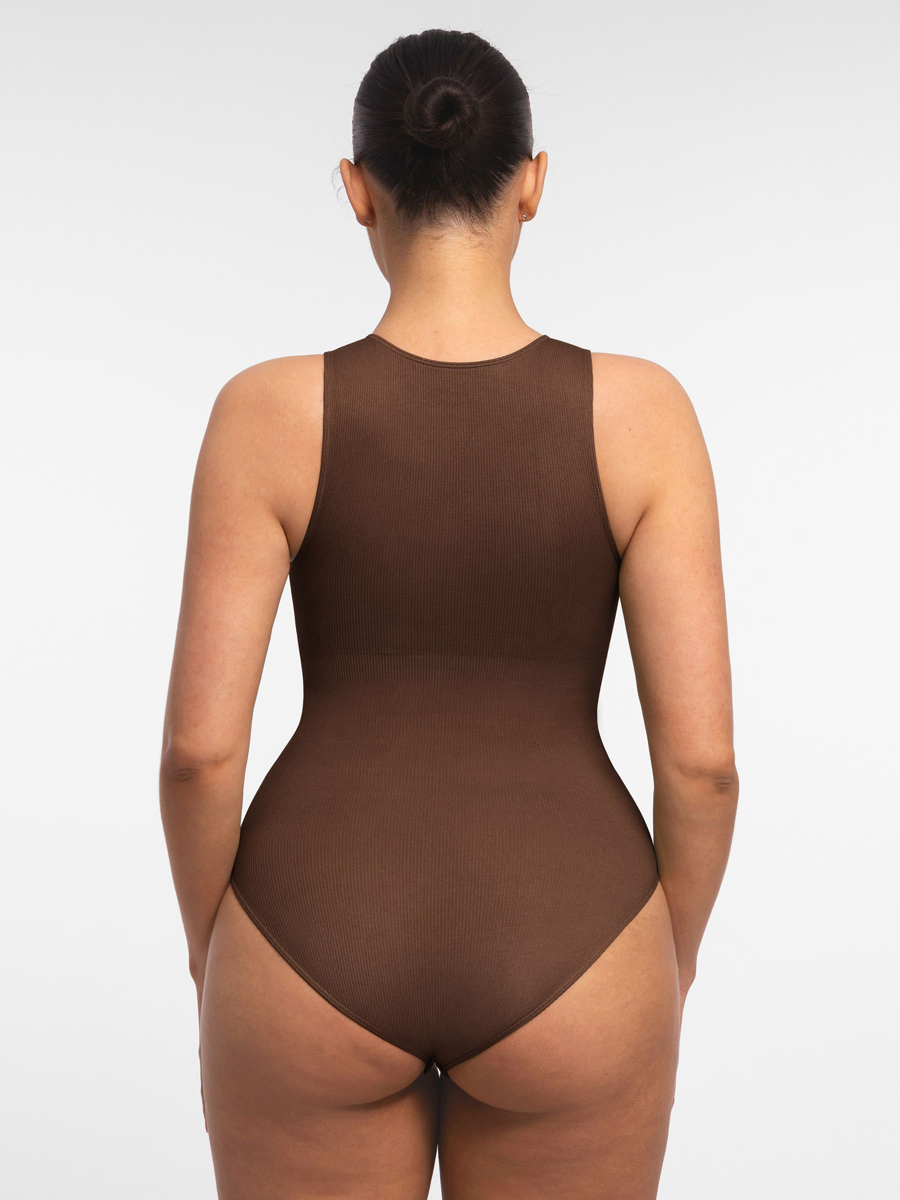 Feelingirl Tummy-Shaping Seamless Zipper Bodysuit