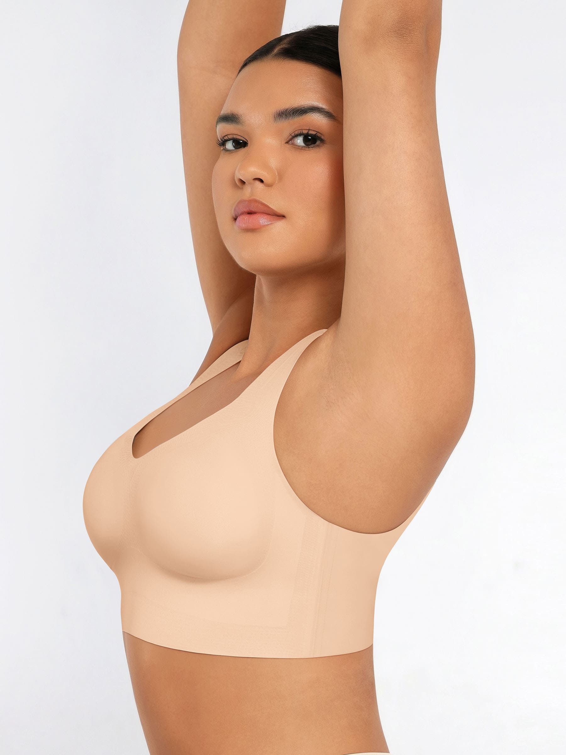 Feelingirl Seamless V Neck Comfort Fit Everyday Bra