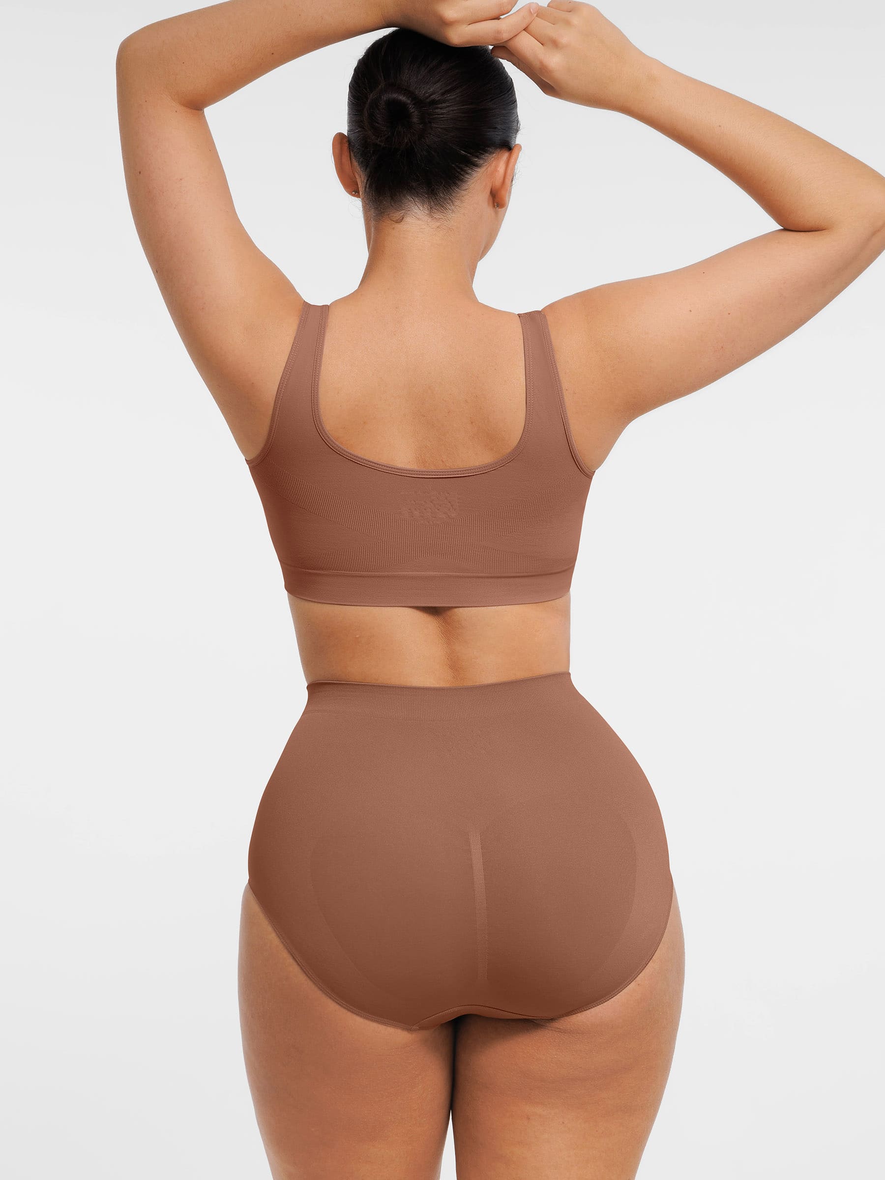 Feelingirl Seamless Wide Straps Bra & Seamless Tummy Control Brief Set