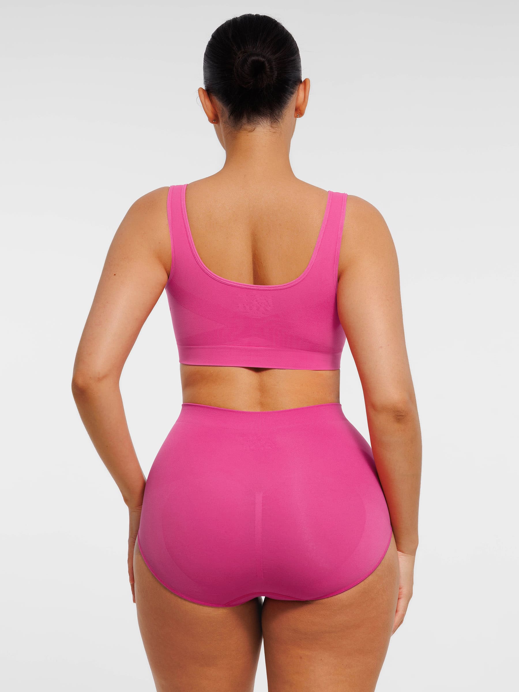 Feelingirl Seamless Wide Straps Bra & Seamless Tummy Control Brief Set