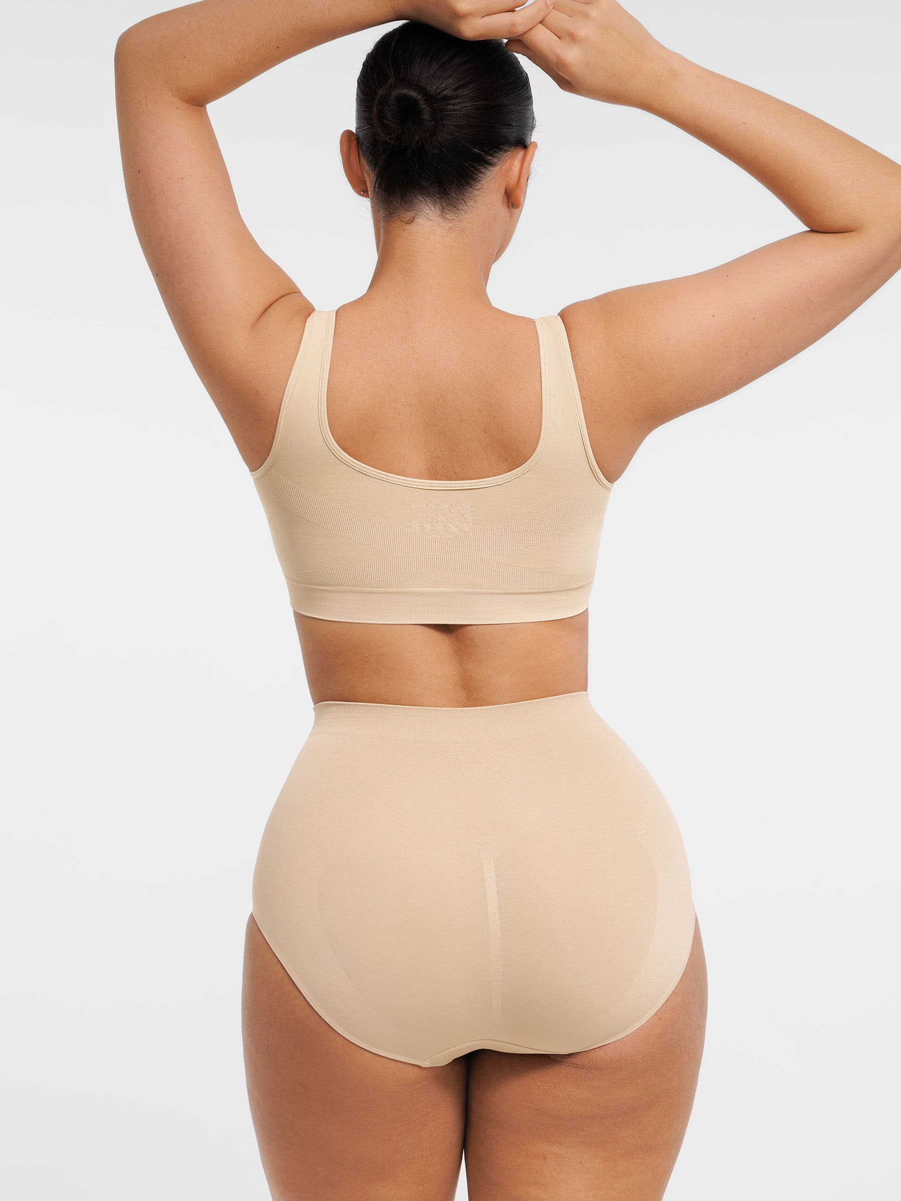 Feelingirl Seamless Wide Straps Bra & Seamless Tummy Control Brief Set