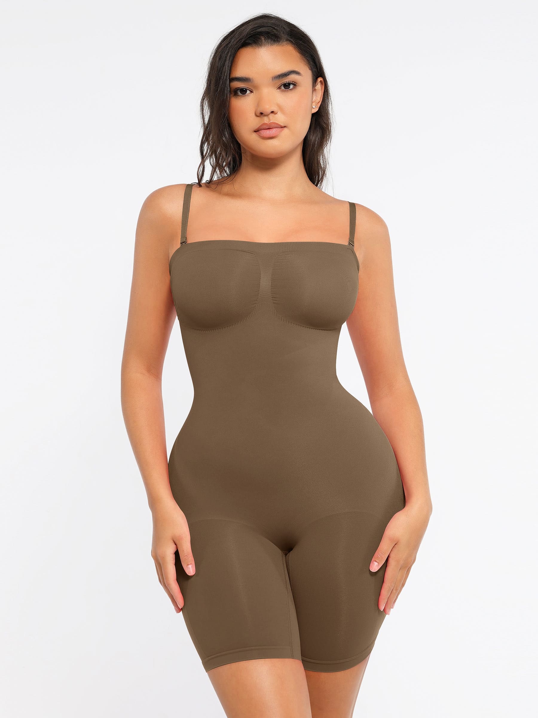 Feelingirl Strapless Seamless Bodysuit with Removable Straps