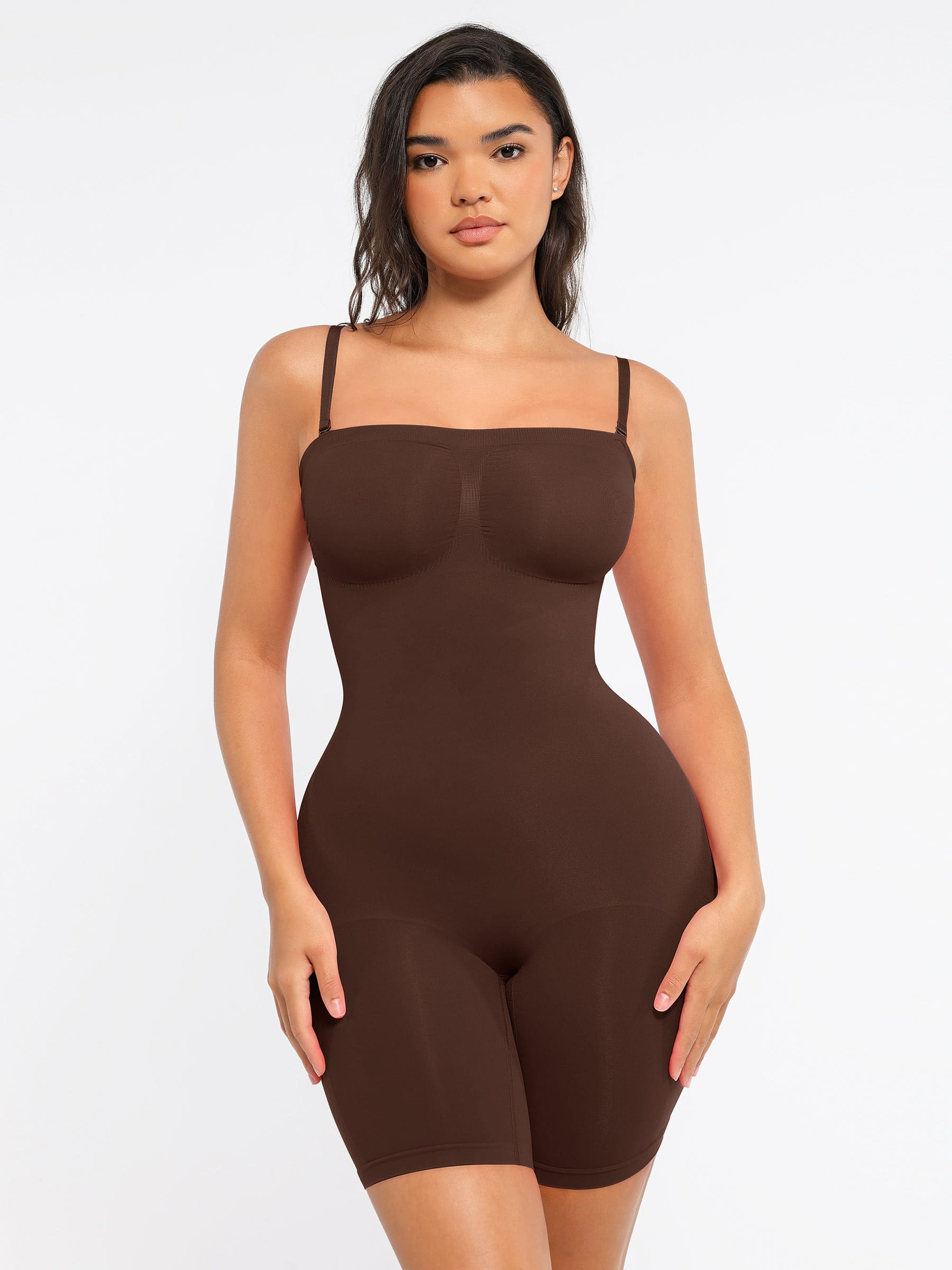 Feelingirl Strapless Seamless Bodysuit with Removable Straps