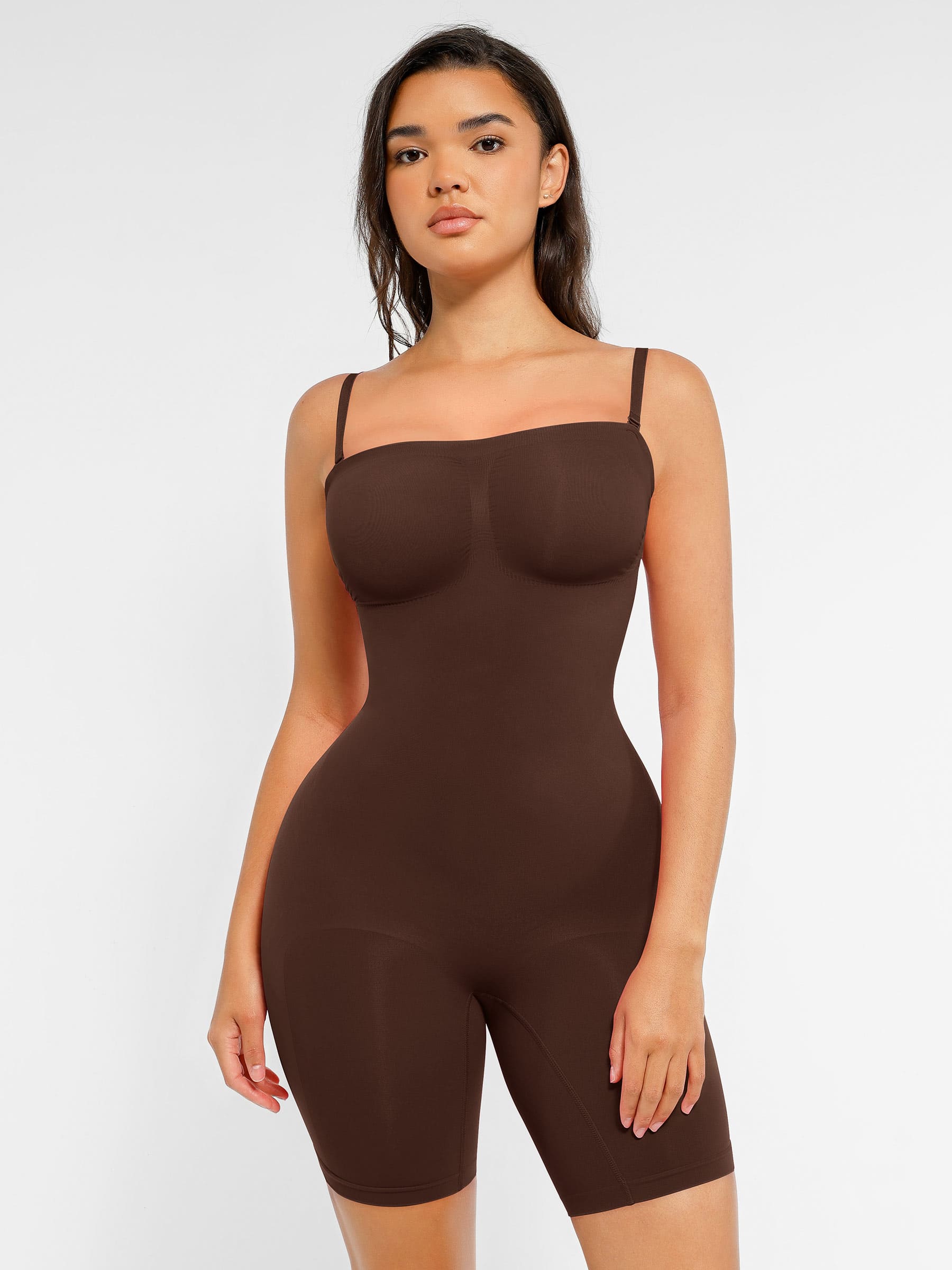 Feelingirl Strapless Seamless Bodysuit with Removable Straps