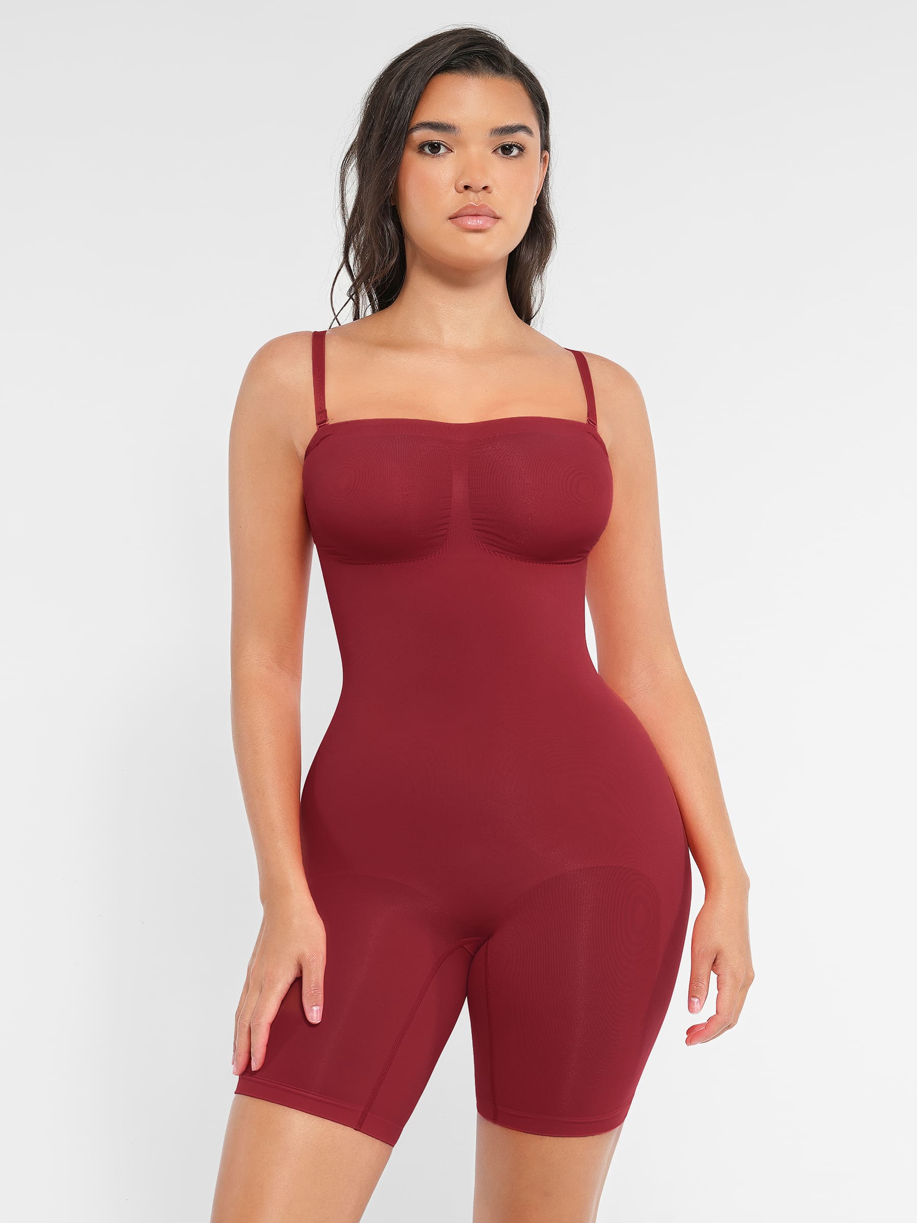 Feelingirl Strapless Seamless Bodysuit with Removable Straps