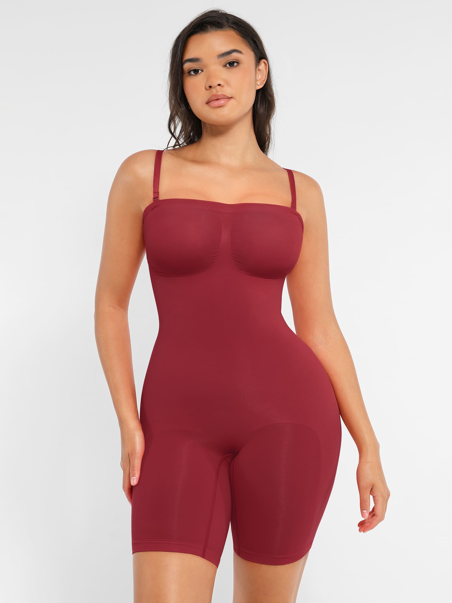 Feelingirl Strapless Seamless Bodysuit with Removable Straps