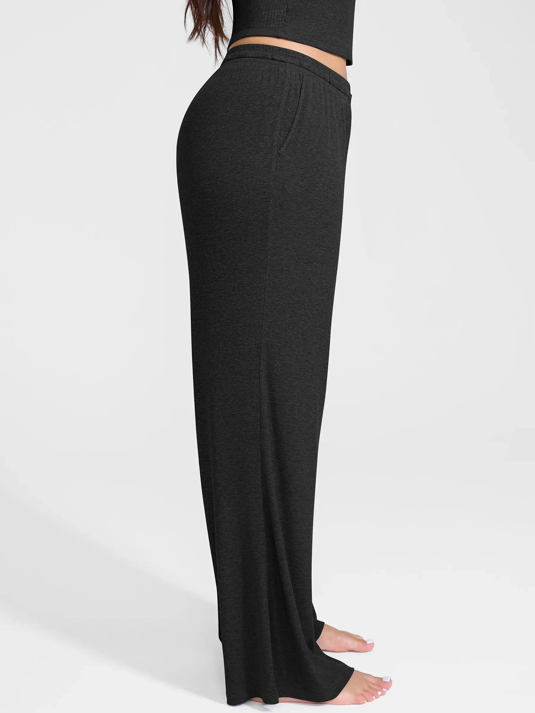 Feelingirl Breathable Ribbed Lounge Pants