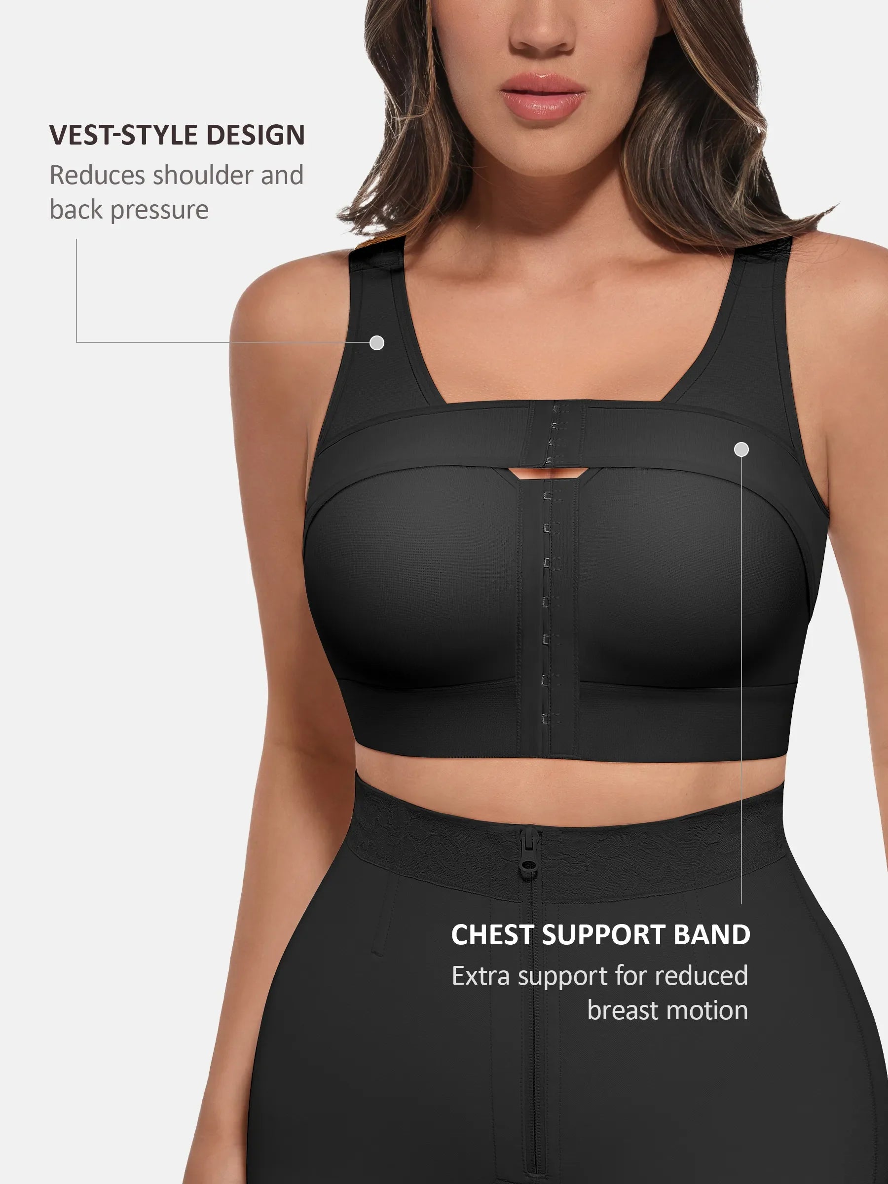 Feelingirl Post-Surgical Full Coverage Bra With Support Band