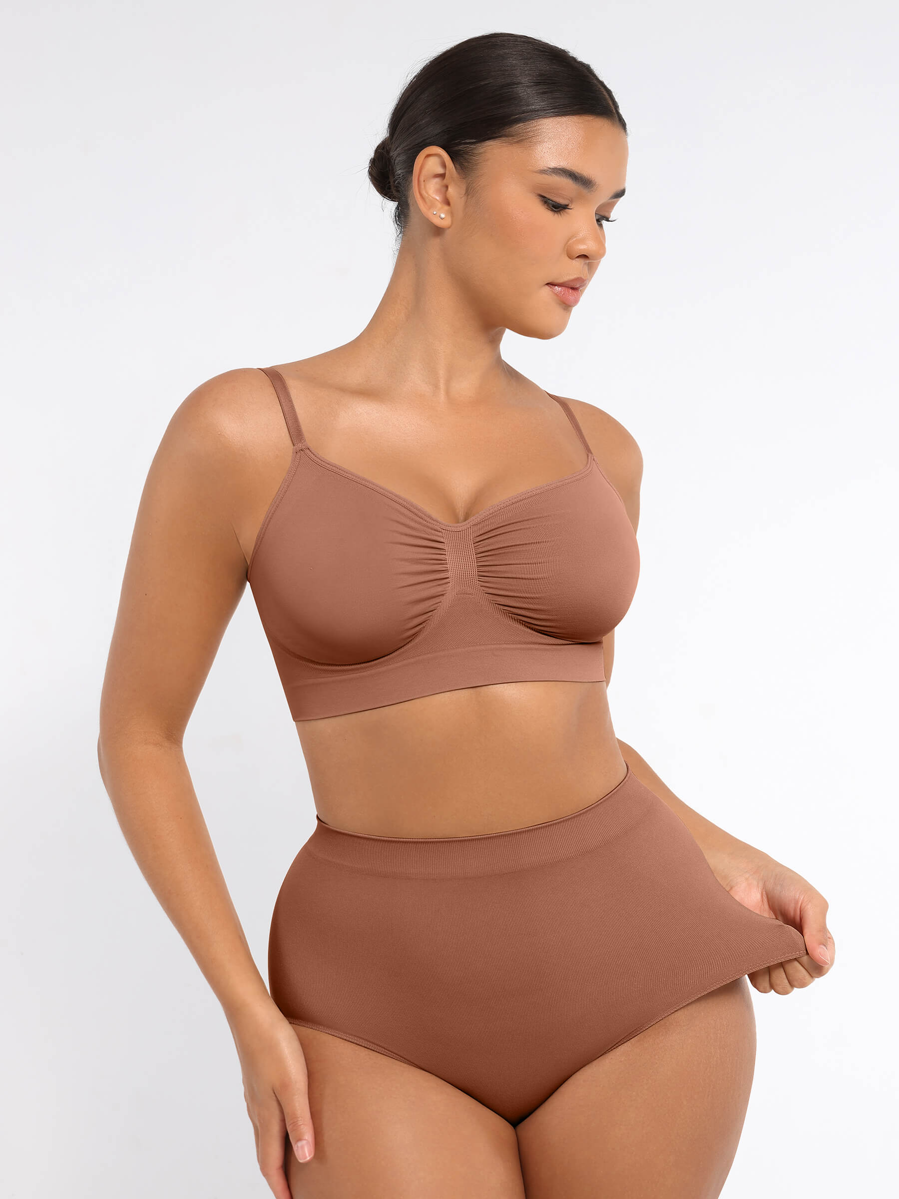 Feelingirl Wireless Bra & Seamless Tummy Control Brief Set