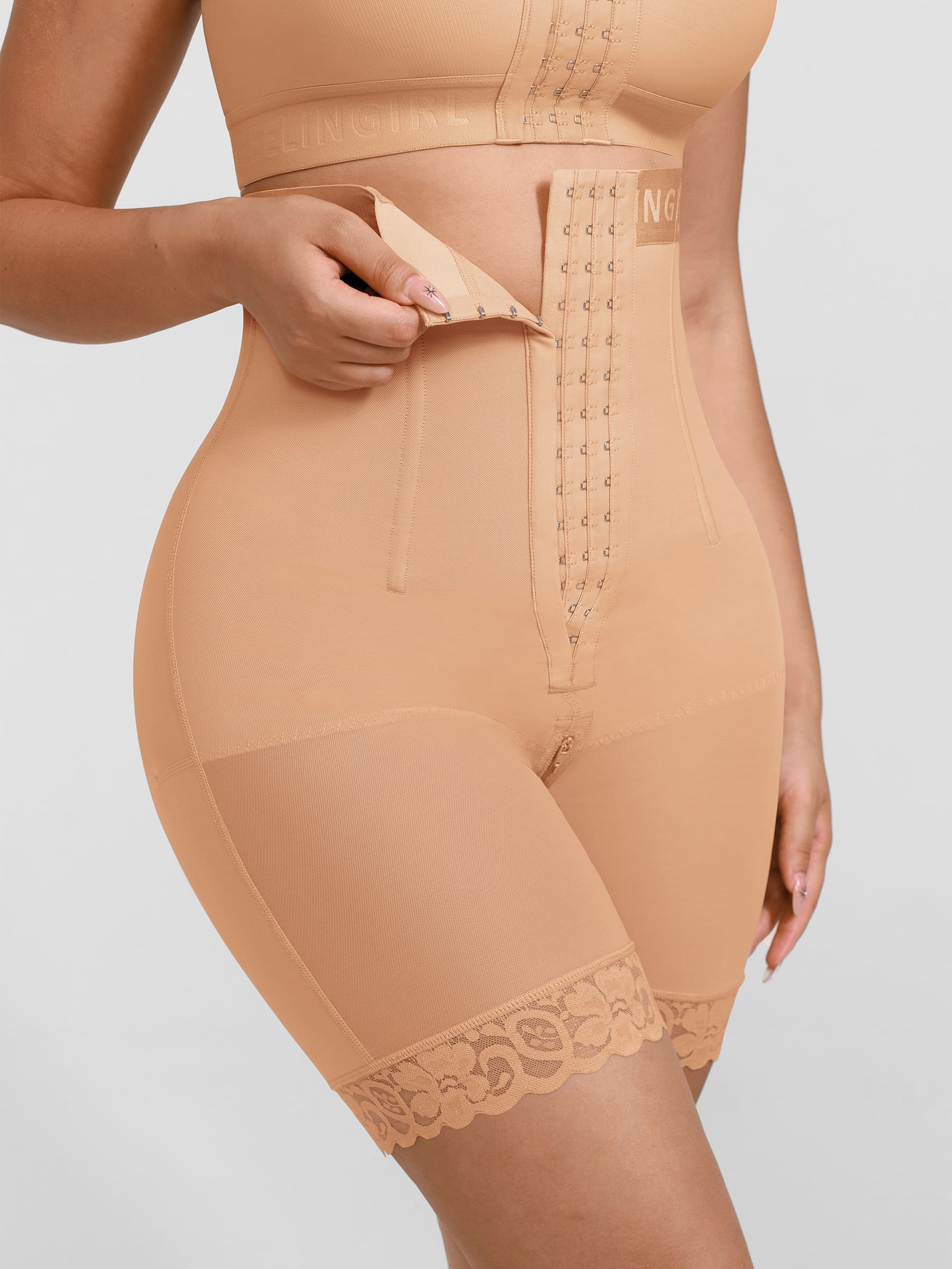 Feelingirl Steel-Boned High-Waist Shaper
