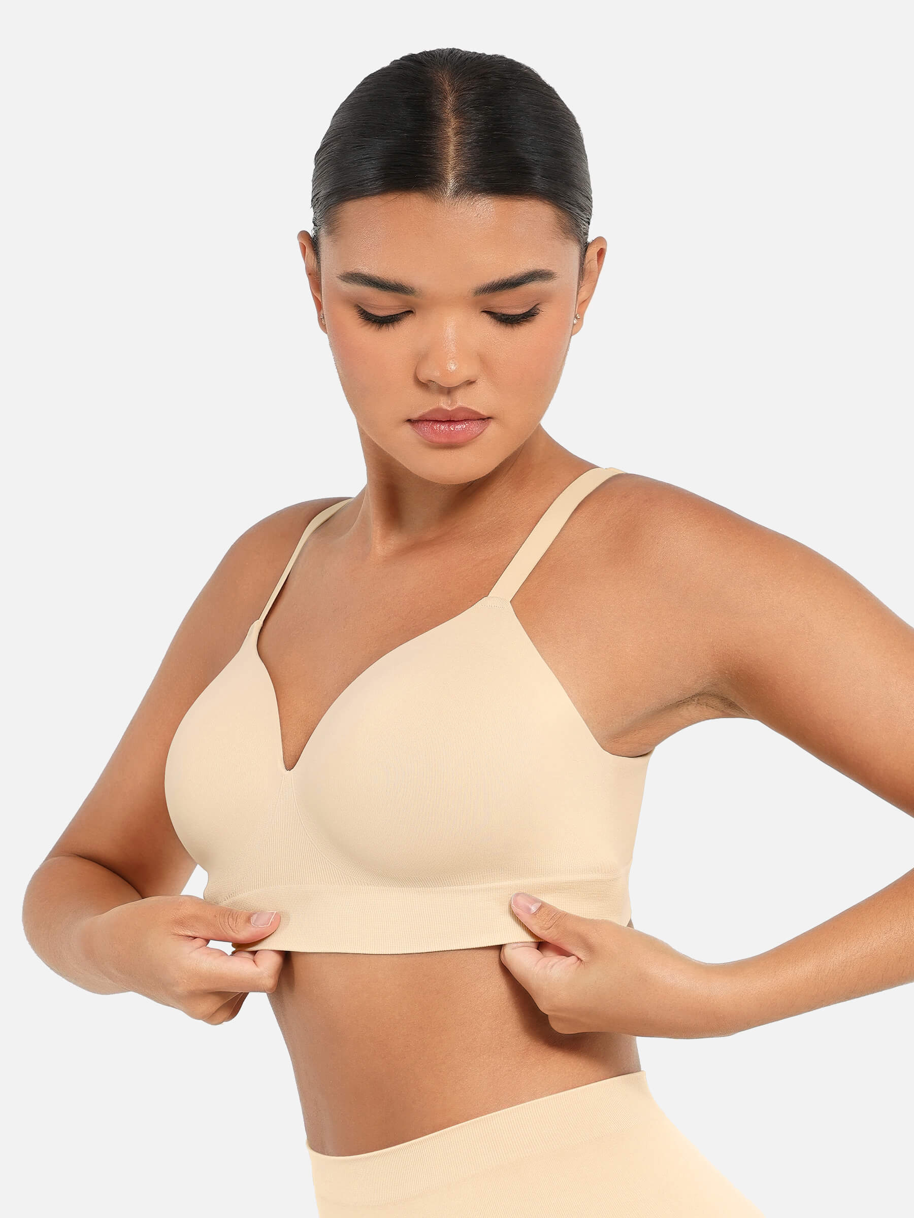 Feelingirl Wireless Push-Up Seamless Full Coverage Bra Bundle