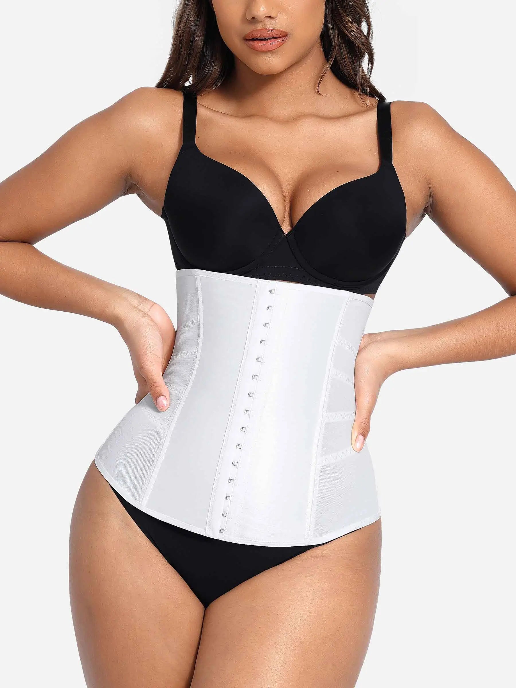 Feelingirl Waist Trainer for Women – Mesh Corset Body Shaper with Steel Bones