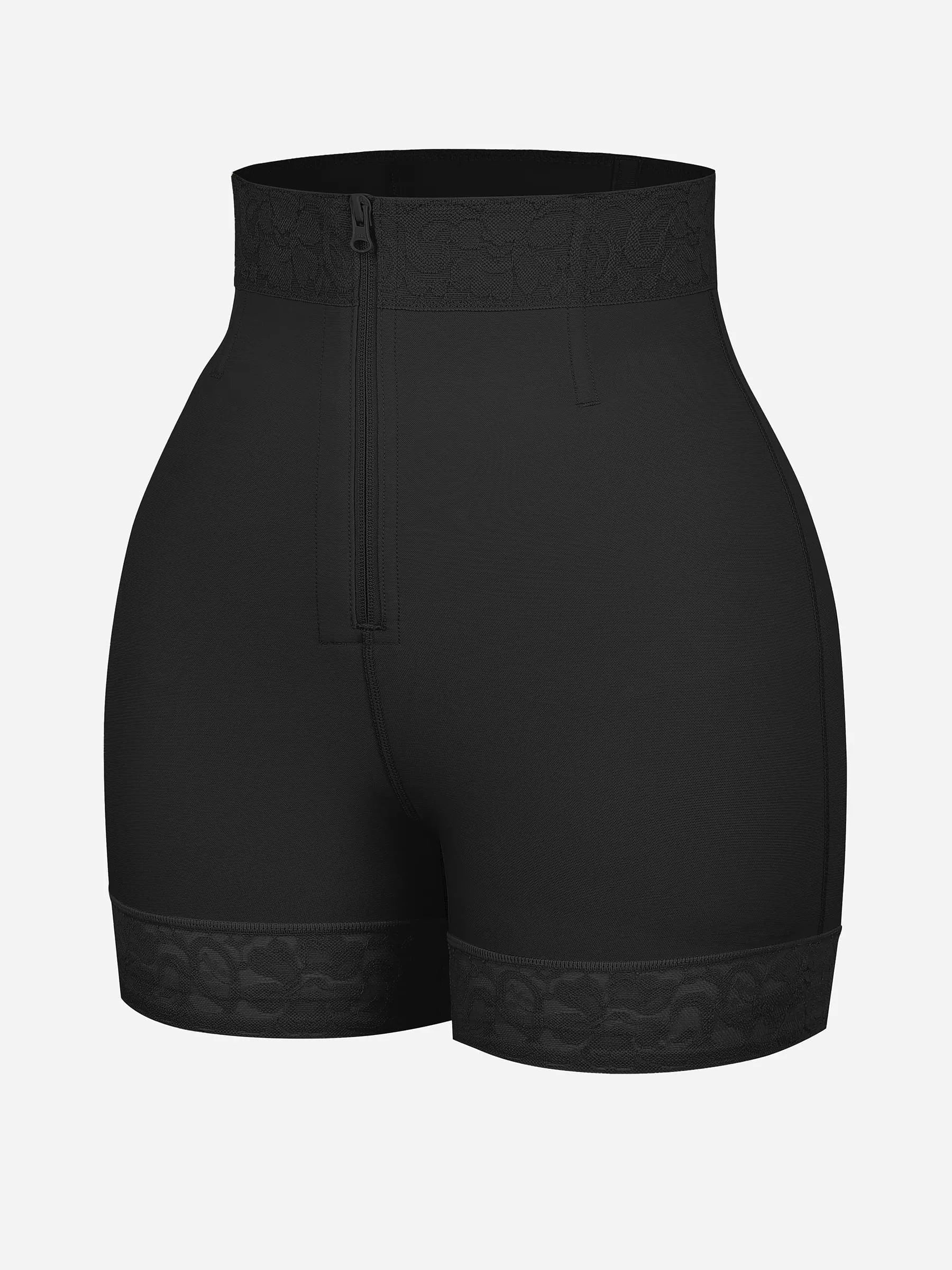 Feelingirl Tummy Control Shaping Shorts Butt Lifter with Clasps and Zipper