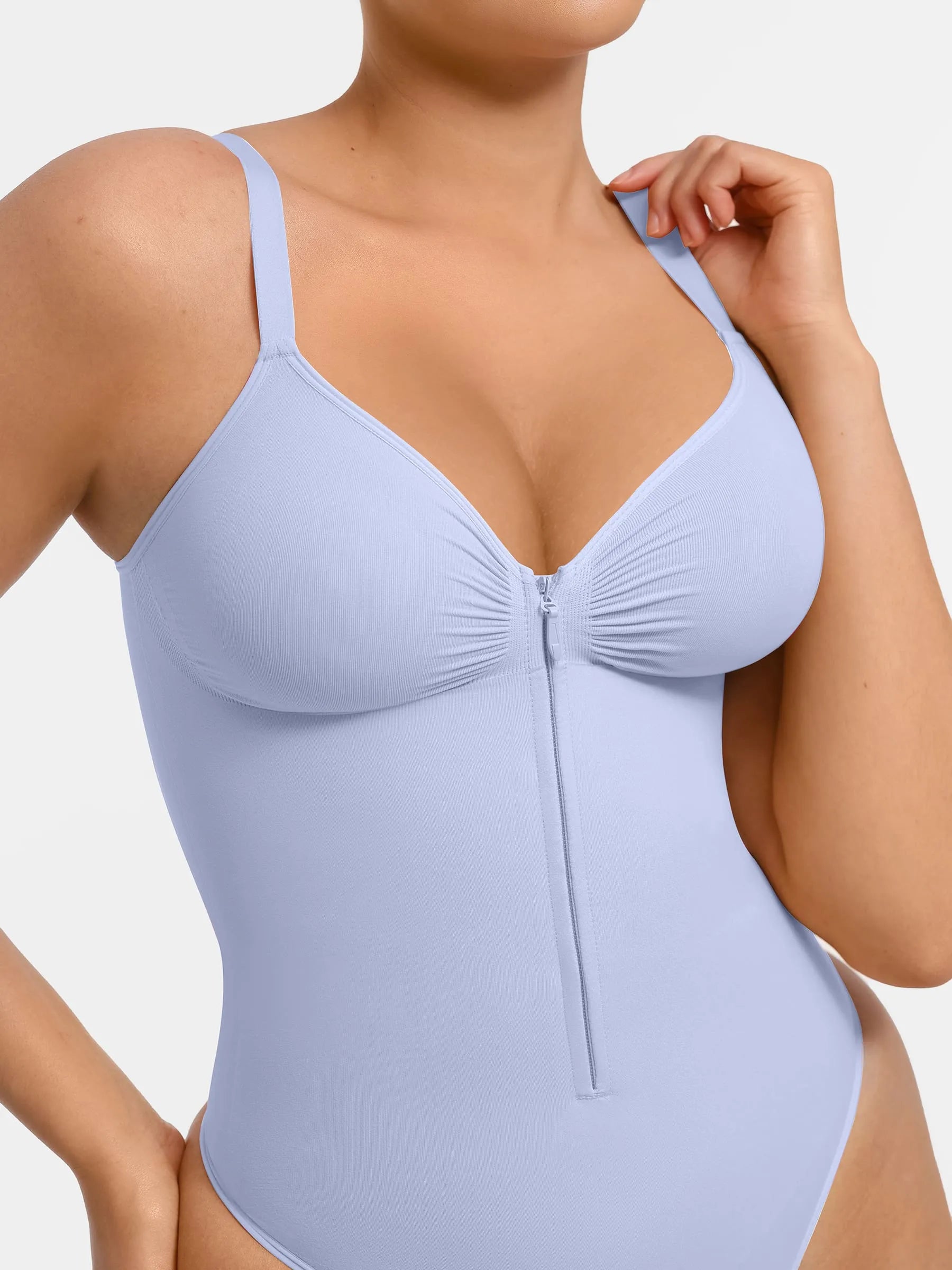 Feelingirl Tummy Control Seamless Zipper Shaping Bodysuit