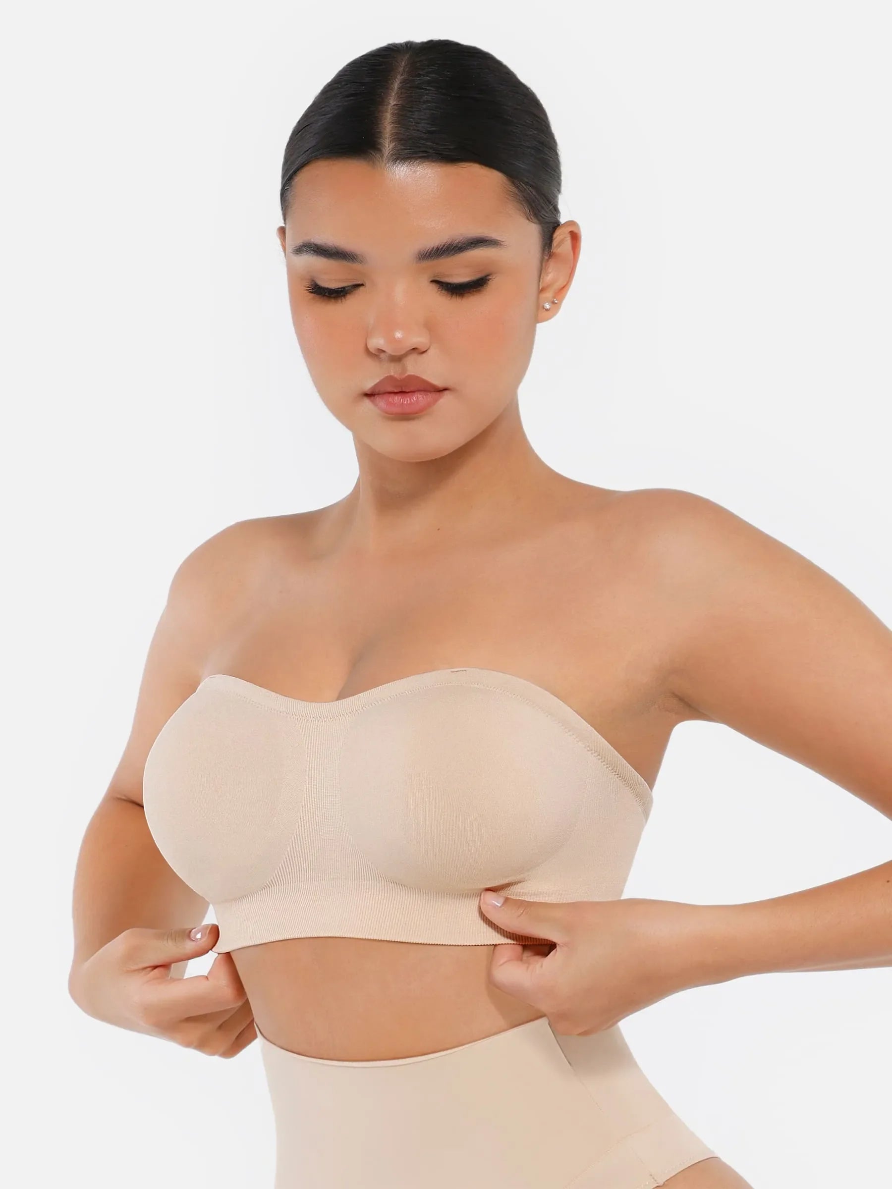 Feelingirl Seamless Strapless Anti-Slip Bra With Removable Pads