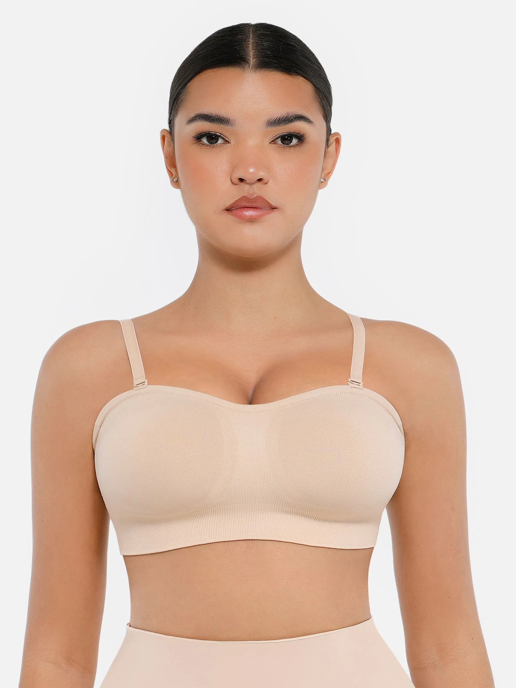 Feelingirl Seamless Strapless Anti-Slip Bra With Removable Pads