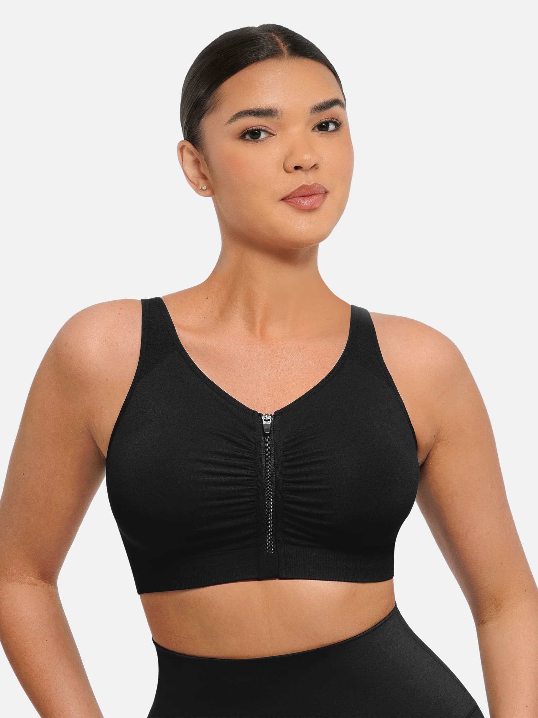 Feelingirl Seamless Front-Opening Zipper Bra