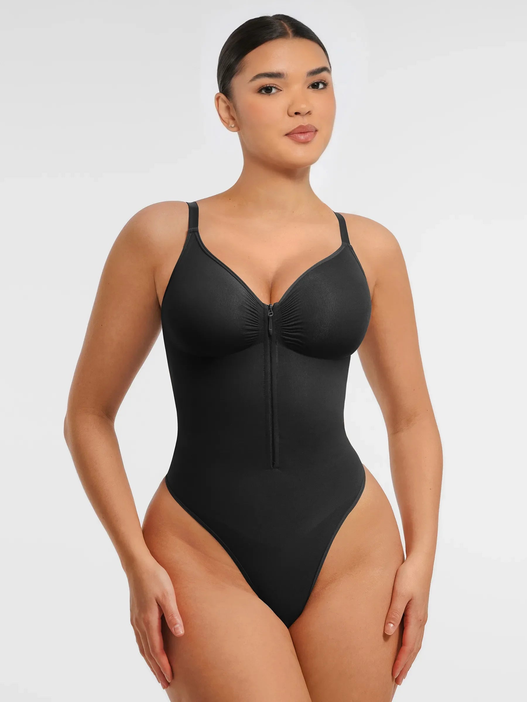 Feelingirl Seamless Shaping Tummy Control Zipper Bodysuit