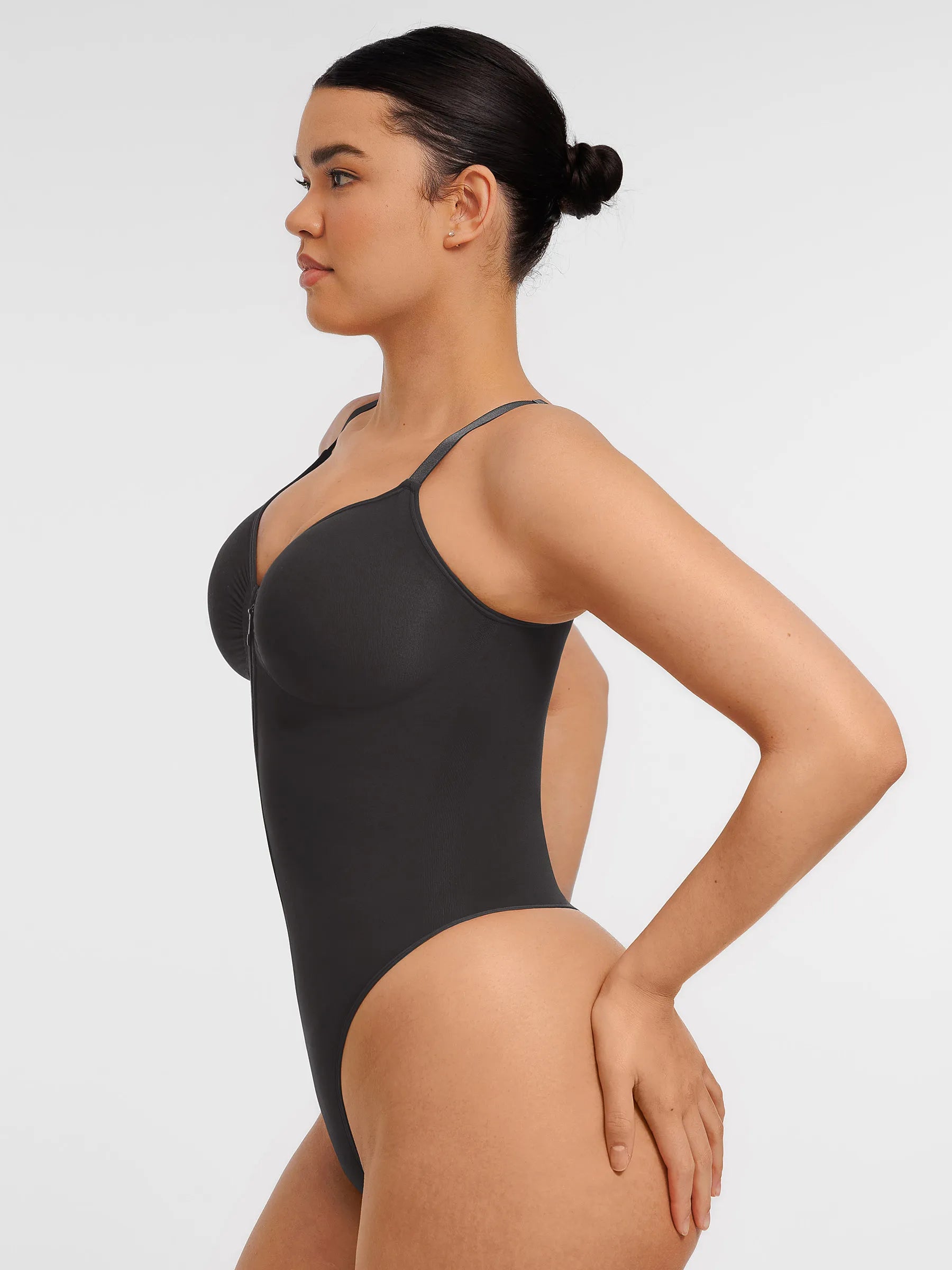 Feelingirl Seamless Shaping Tummy Control Zipper Bodysuit