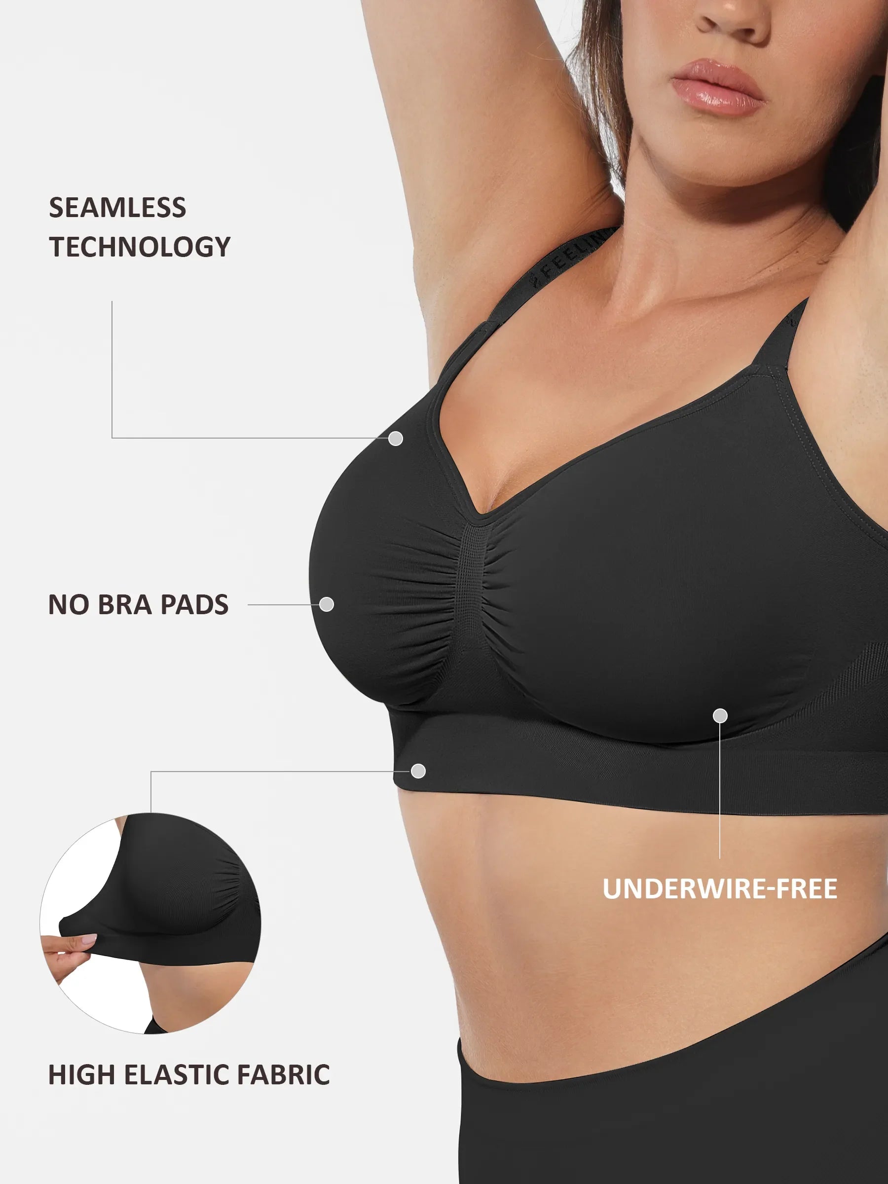 Feelingirl Seamless Wireless Bra
