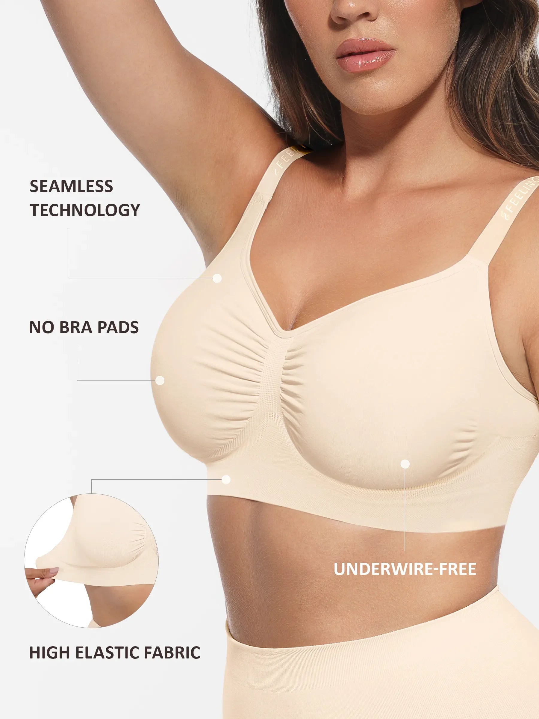 Feelingirl Seamless Wireless Bra