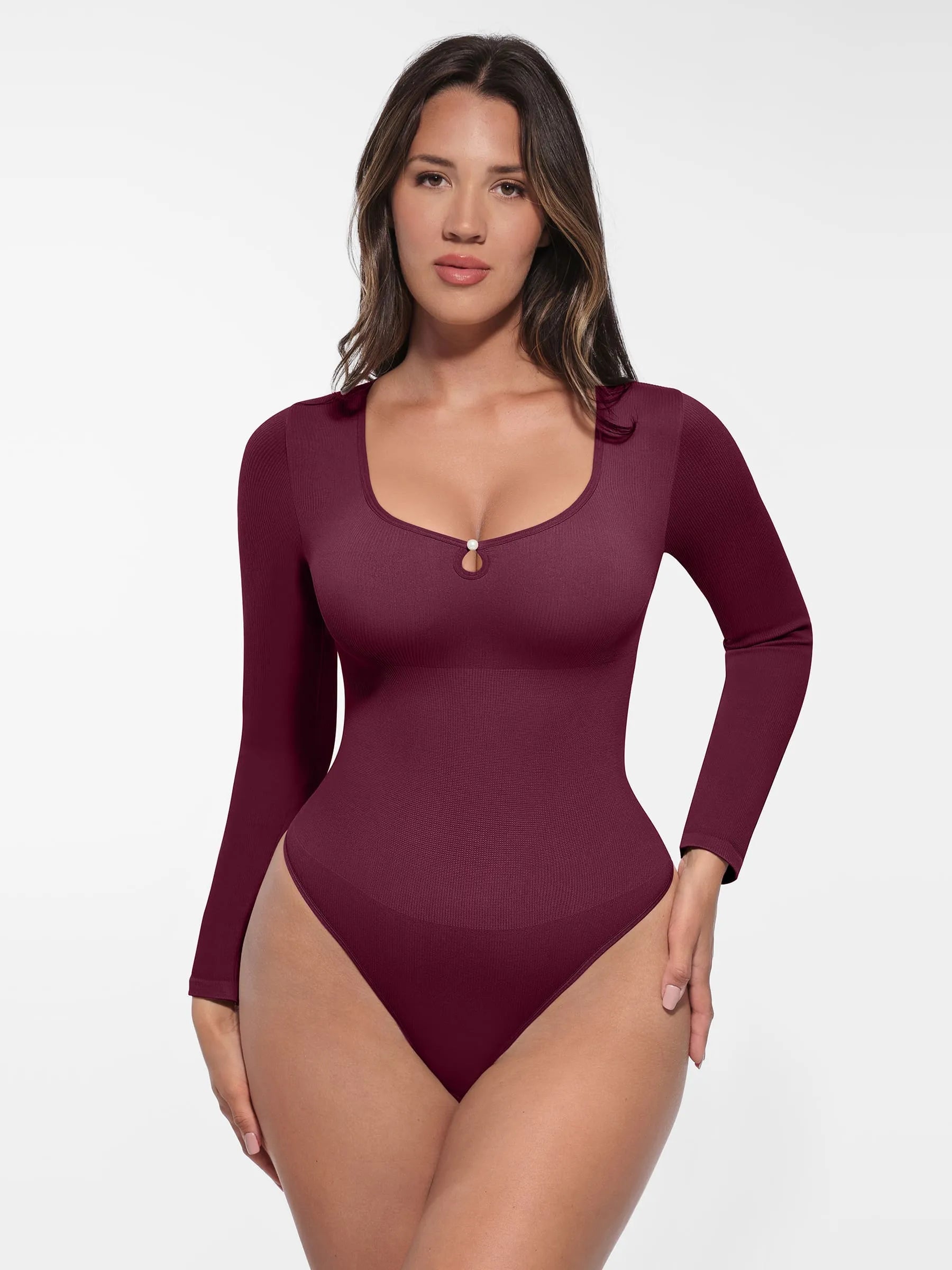 Feelingirl Seamless Ribbed Bodysuit